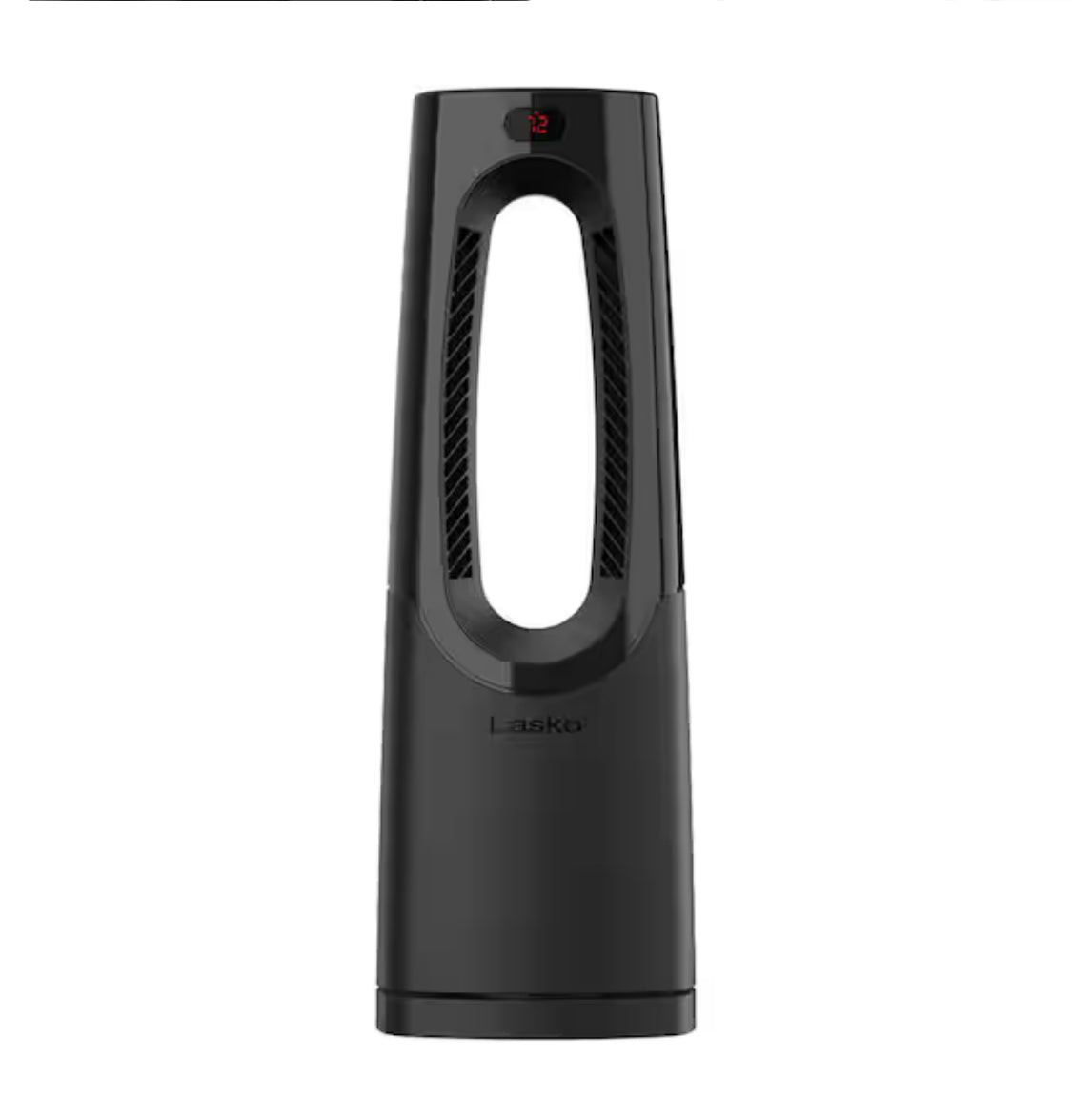 Bladeless 1500W 28 in. Black Electric Oscillating Tower Ceramic Space Heater with Remote Control and Digital Display