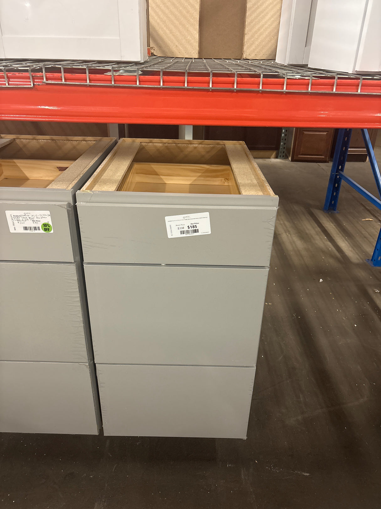 Westfield 18 in. W x 23.75 in. D x 35 in. H Shaker Stock Drawer Base Kitchen Cabinet in Dusk Gray