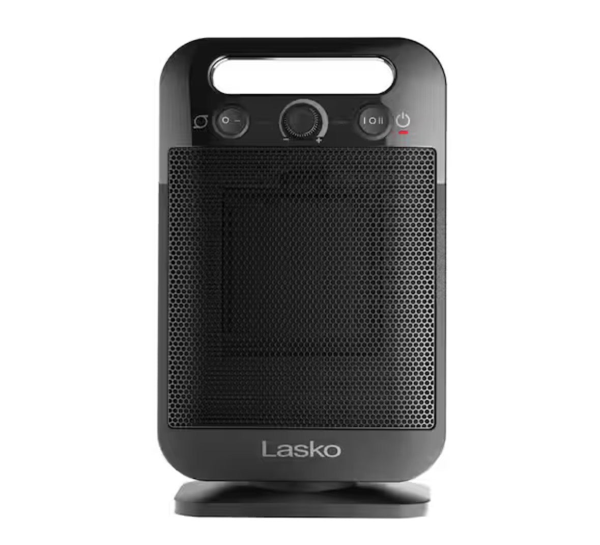 MyHeat Go 1500-Watt 12 in. Black Electric Tabletop Ceramic Space Heater with Overheat Protection & Adjustable Thermostat