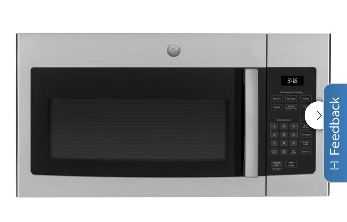 GE 30" 1.6 cu. ft. Over-the-Range Microwave Oven with Cooktop Lighting, 300-CFM Venting