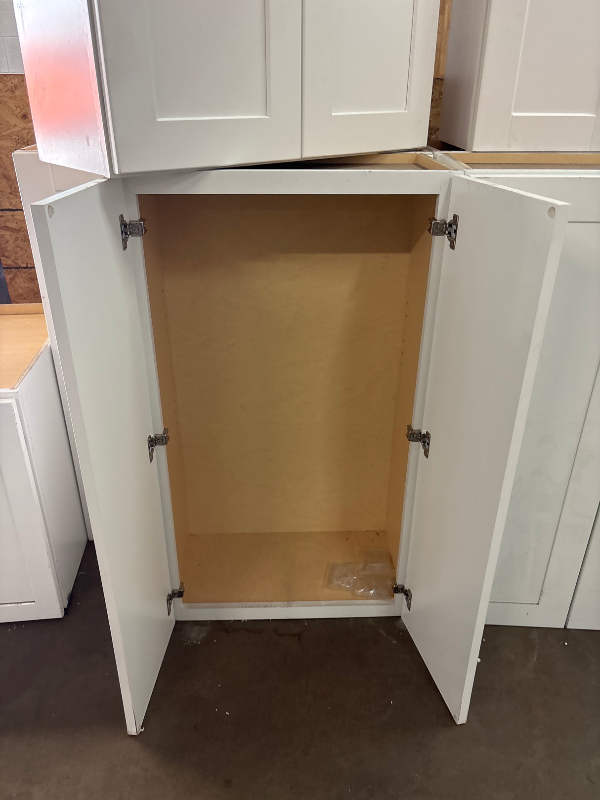 Newport 24 in. W x 12 in. D x 42 in. H Assembled Plywood Wall Kitchen Cabinet in Pacific White with Soft Close