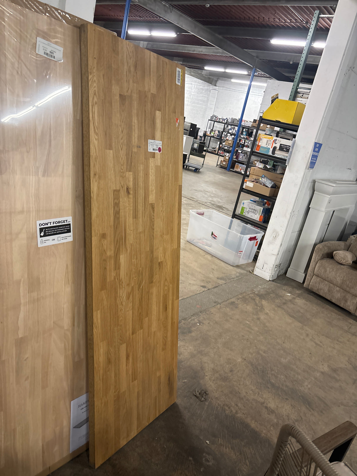 6 ft. L x 25 in. D Finished Engineered Oak Butcher Block Countertop with Standard Edge