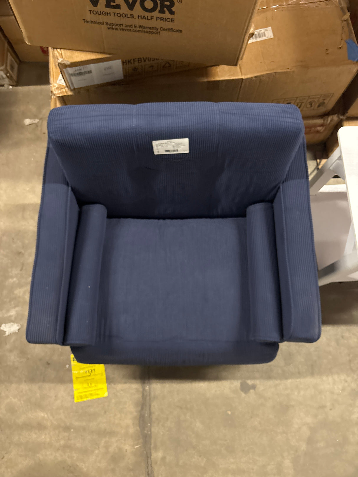 Navy Blue Mid Century Modern Chair