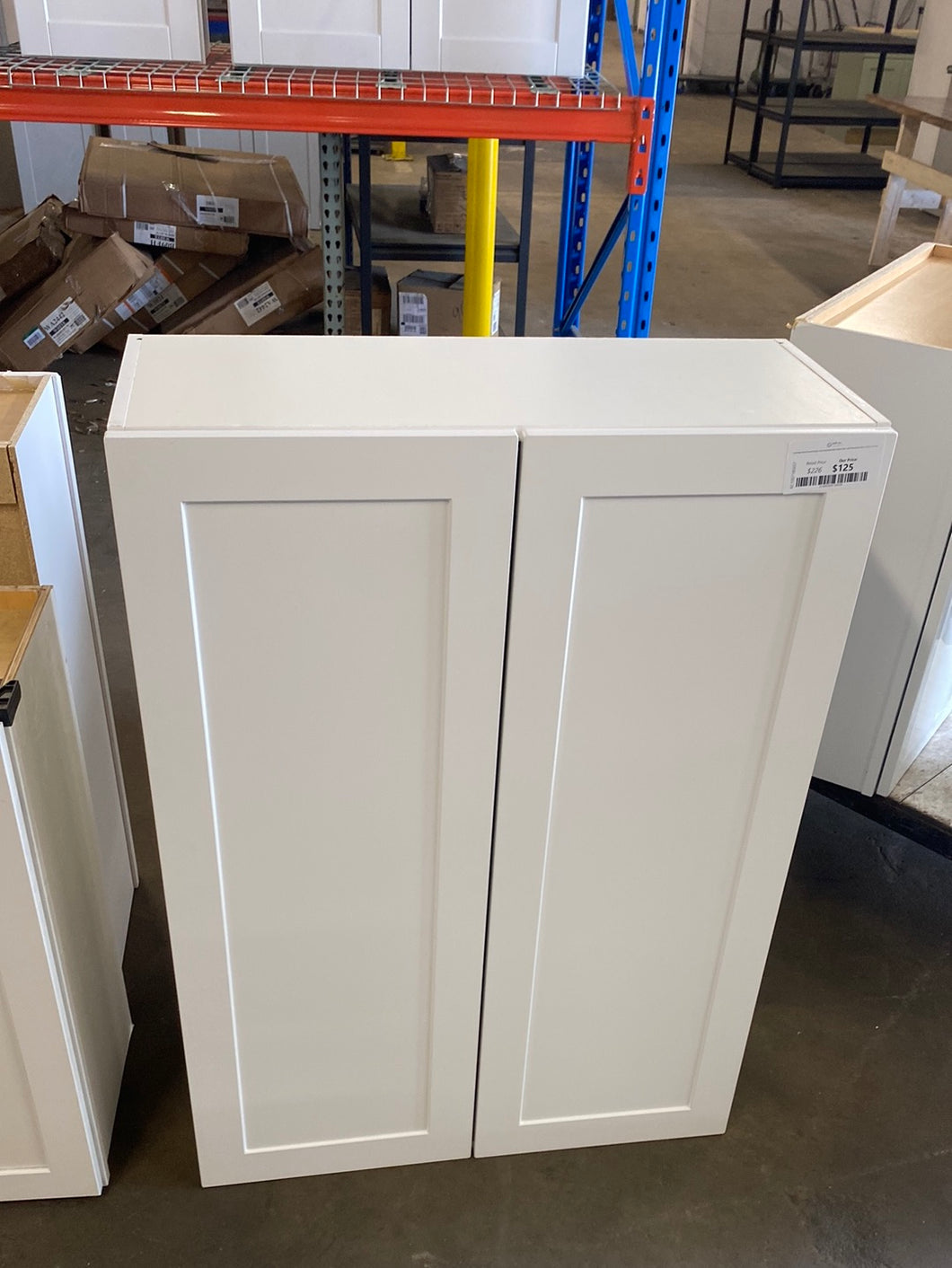 Cambridge White Plywood Shaker Stock Assembled Wall Cabinet with 2 Soft Close Doors (30 in. x 42 in. x 12.5 in.)