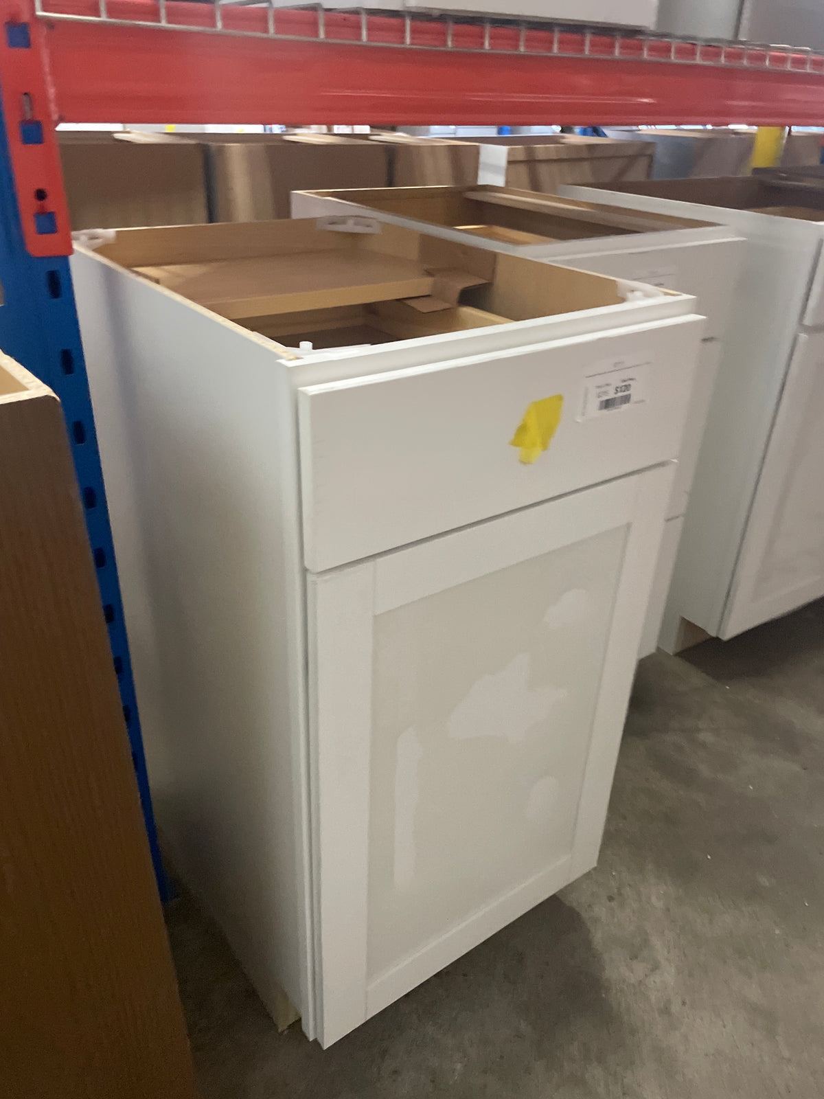 Westfield Feather White Shaker Stock Assembled Base Kitchen Cabinet (18 in. W x 23.75 in. D x 35 in. H)