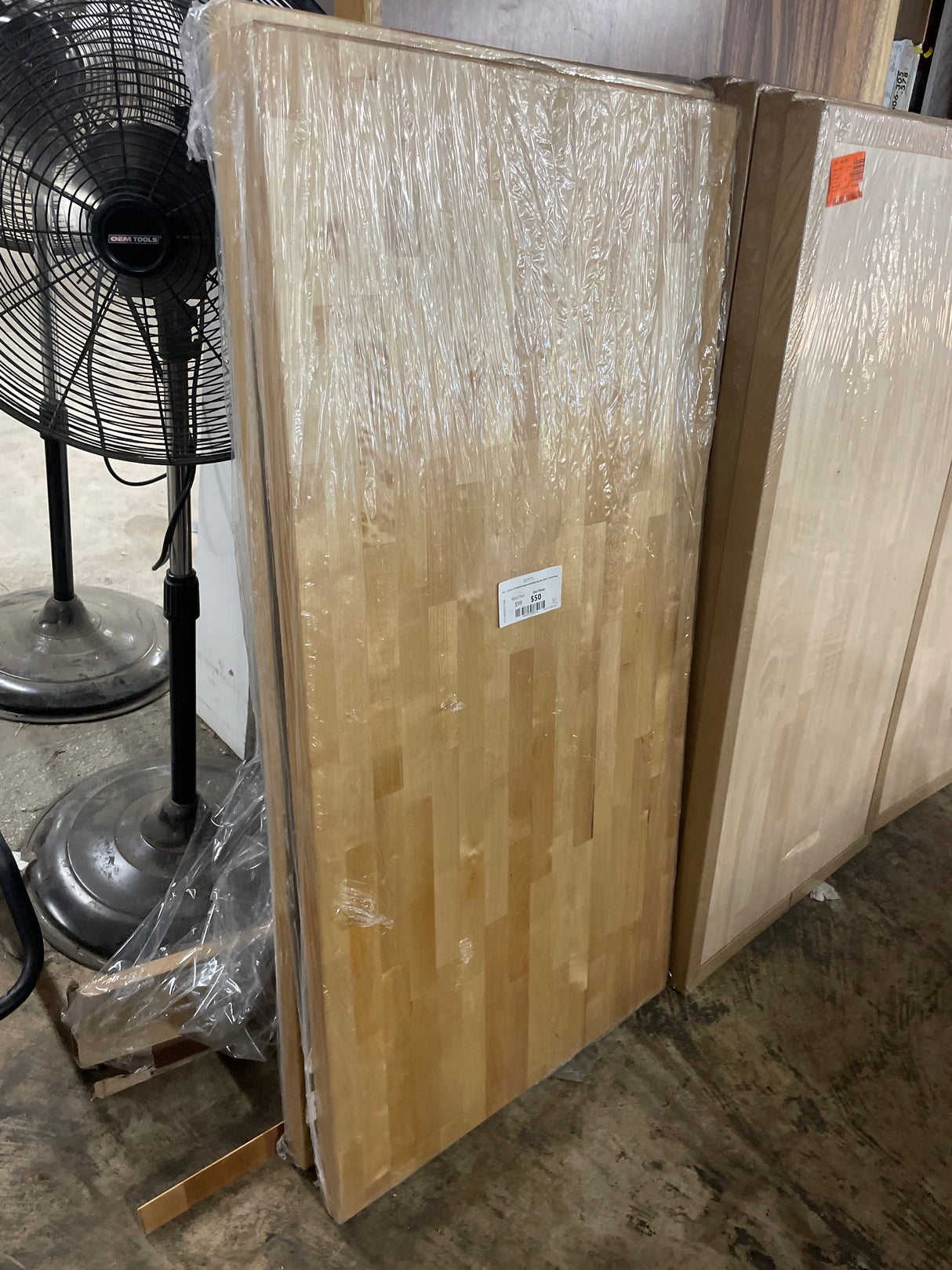 4 ft. L x 25 in. D Finished Engineered Birch Butcher Block Countertop