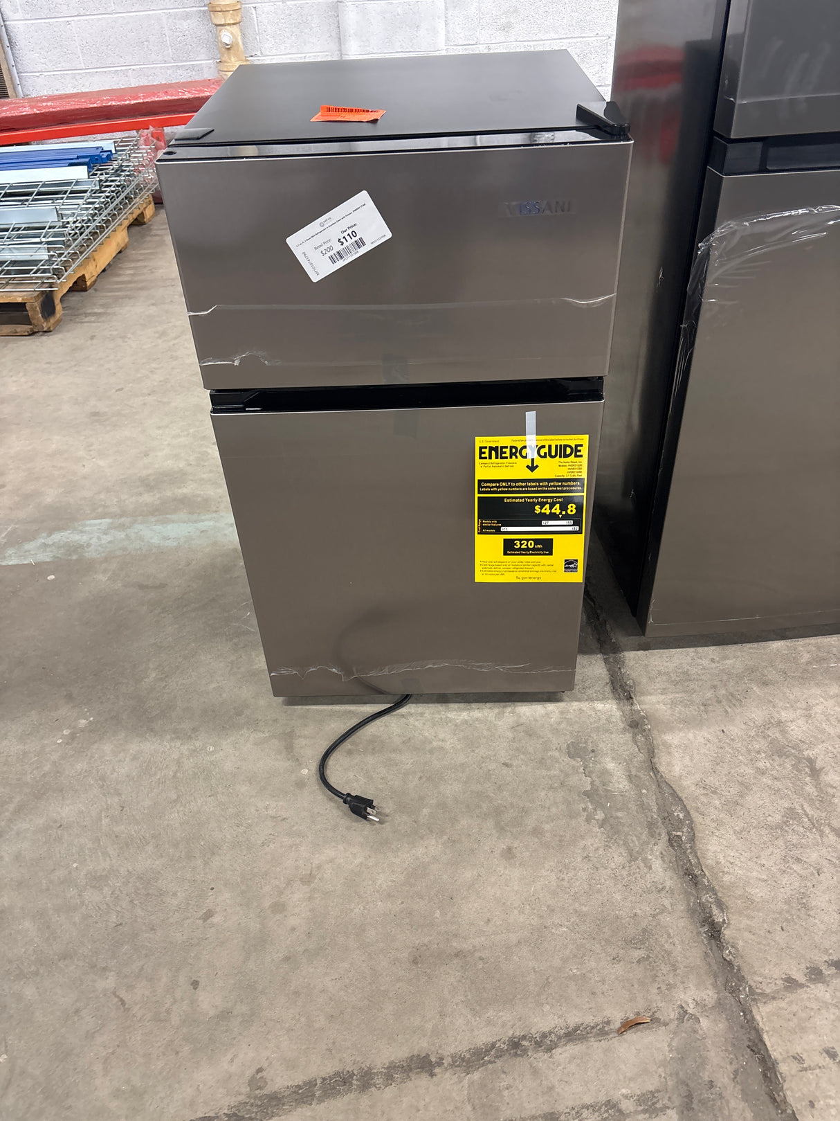 3.1 cu. ft. 2-Door Mini Refrigerator in Stainless Steel with Freezer, ENERGY STAR