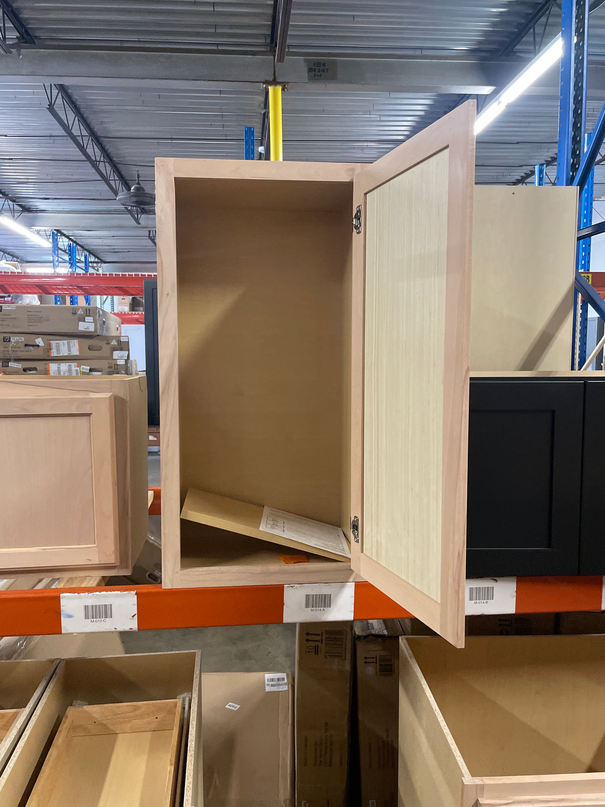 Recessed Panel 18 in. W x 12 in. D x 36 in. H Assembled Wall Cabinet in Unfinished