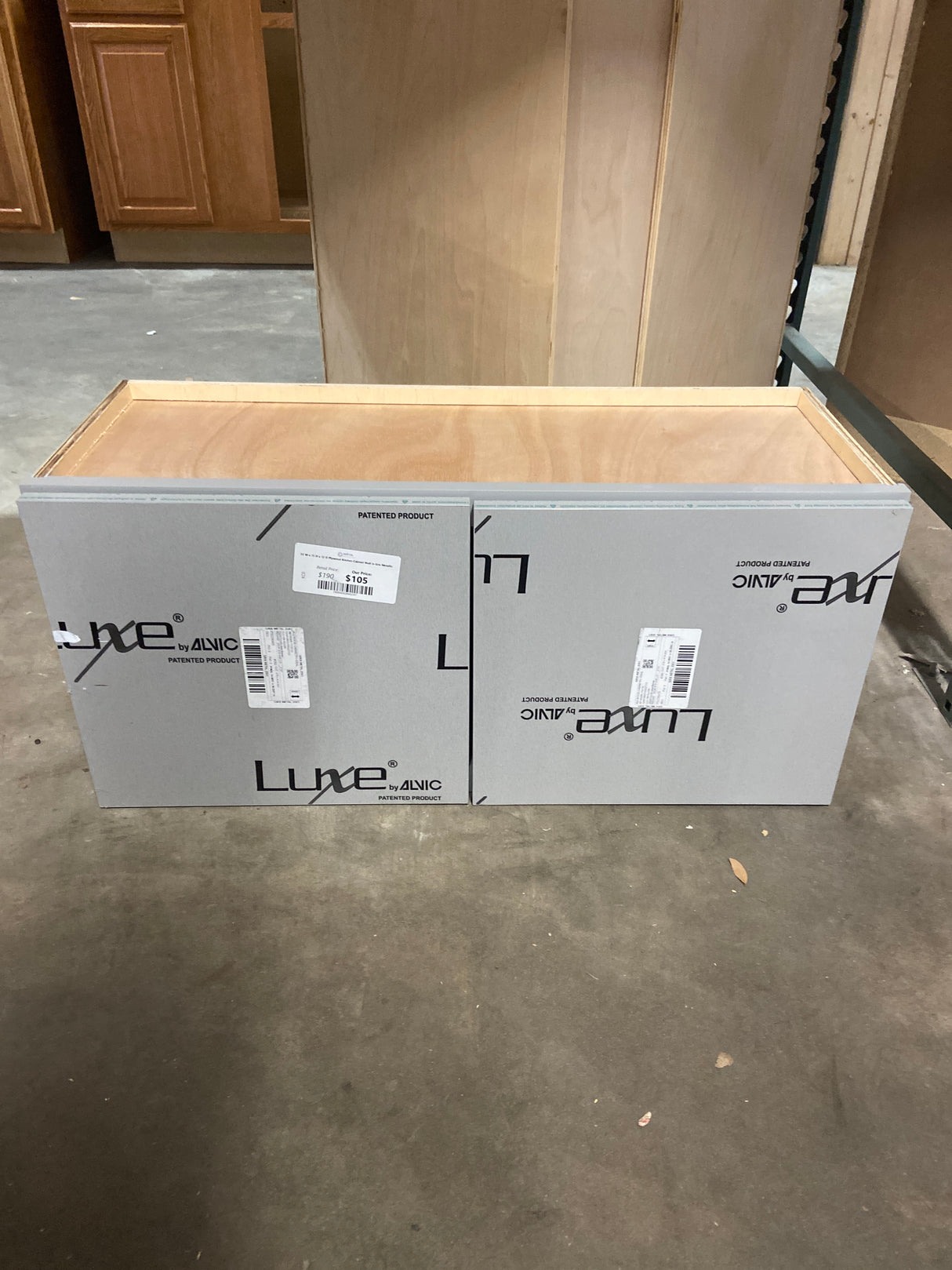 33 W x 15 H x 12 D Plywood Kitchen Cabinet Wall in Gris Metallic