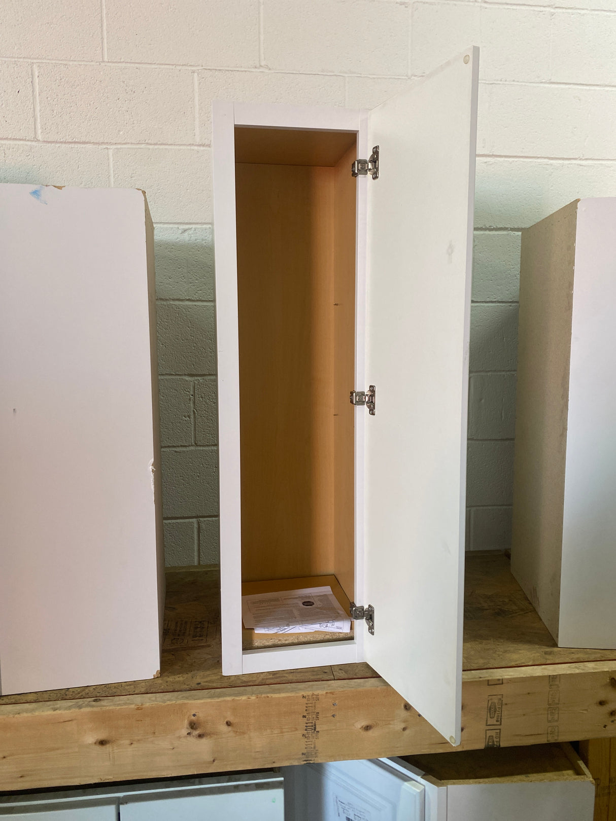 Hampton 12 in. W x 12 in. D x 42 in. H Assembled Wall Cabinet in Satin White