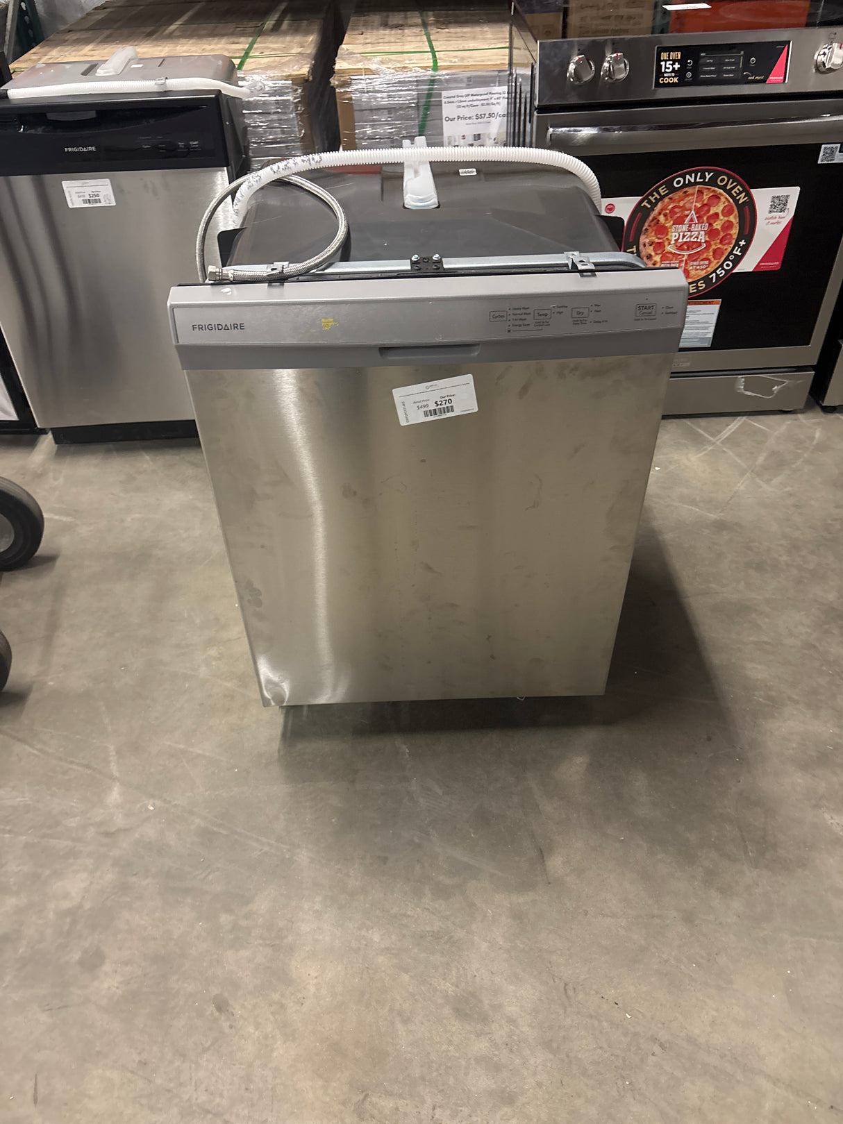 24 in Front Control Built-In Tall Tub Dishwasher in Stainless Steel with 4-cycles and DishSense Sensor Technology