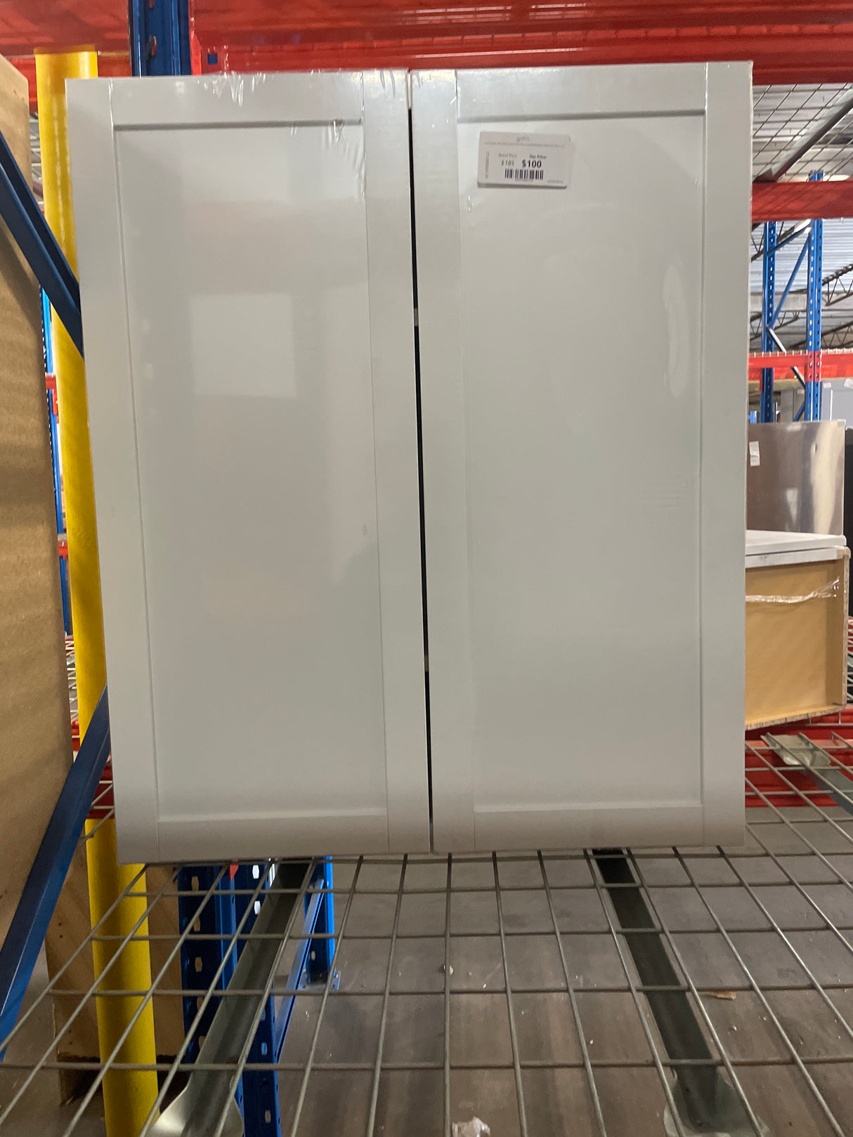 Courtland Polar White Finish Laminate Shaker Stock Assembled Wall Kitchen Cabinet 30 in. x 36 in. x 12 in.