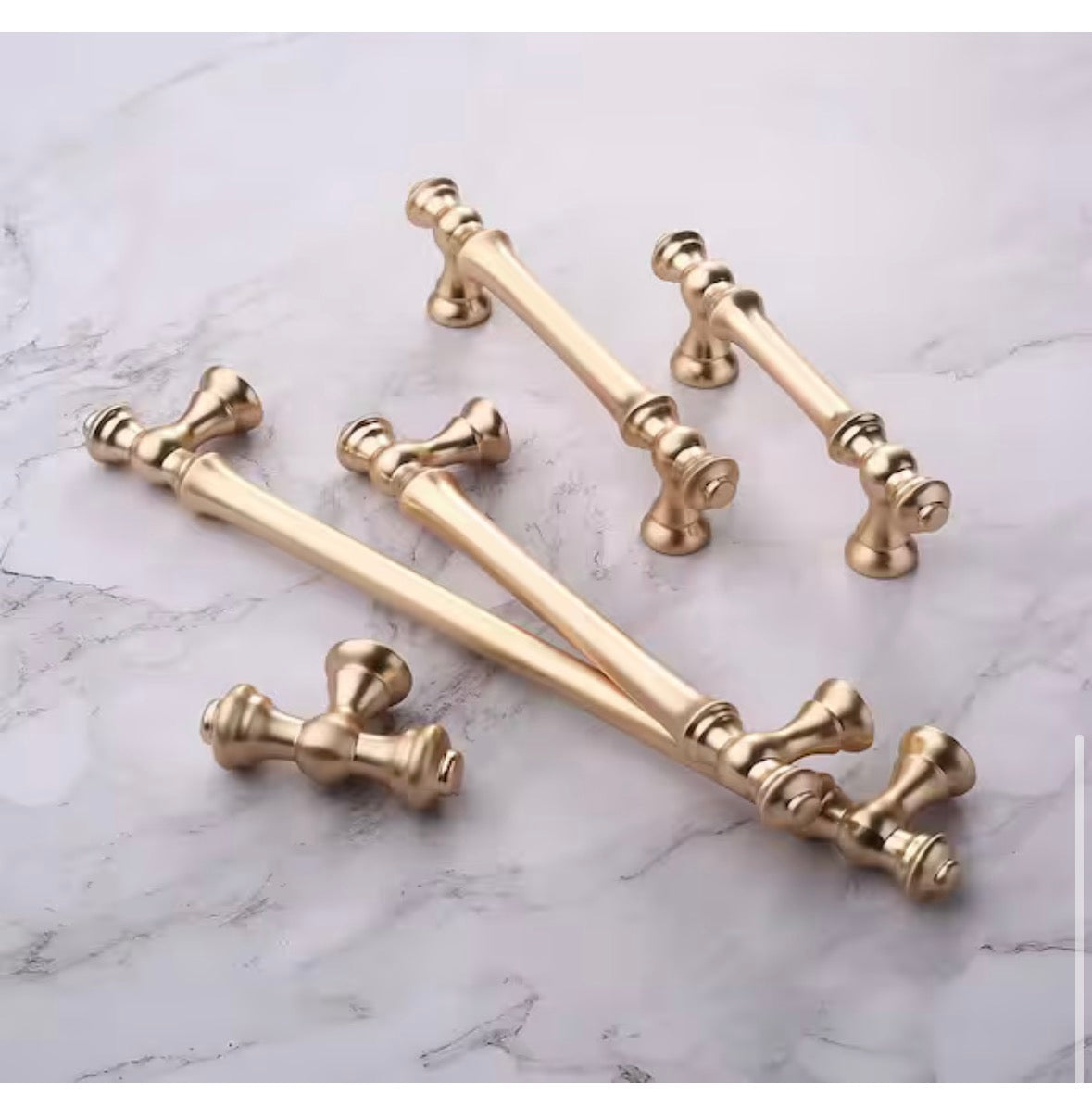 6-Pack 5 in. Brushed Brass Kitchen Cabinet Handles, Cabinet Pulls, Kitchen Cabinet Hardware, Drawer Pulls