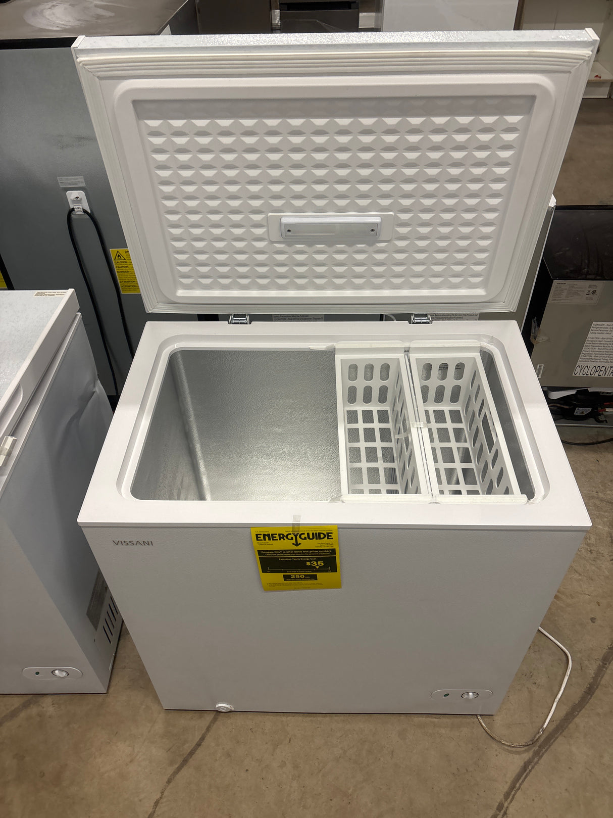 7.0 cu. ft. Manual Defrost Chest Freezer with LED Light in White Garage Ready