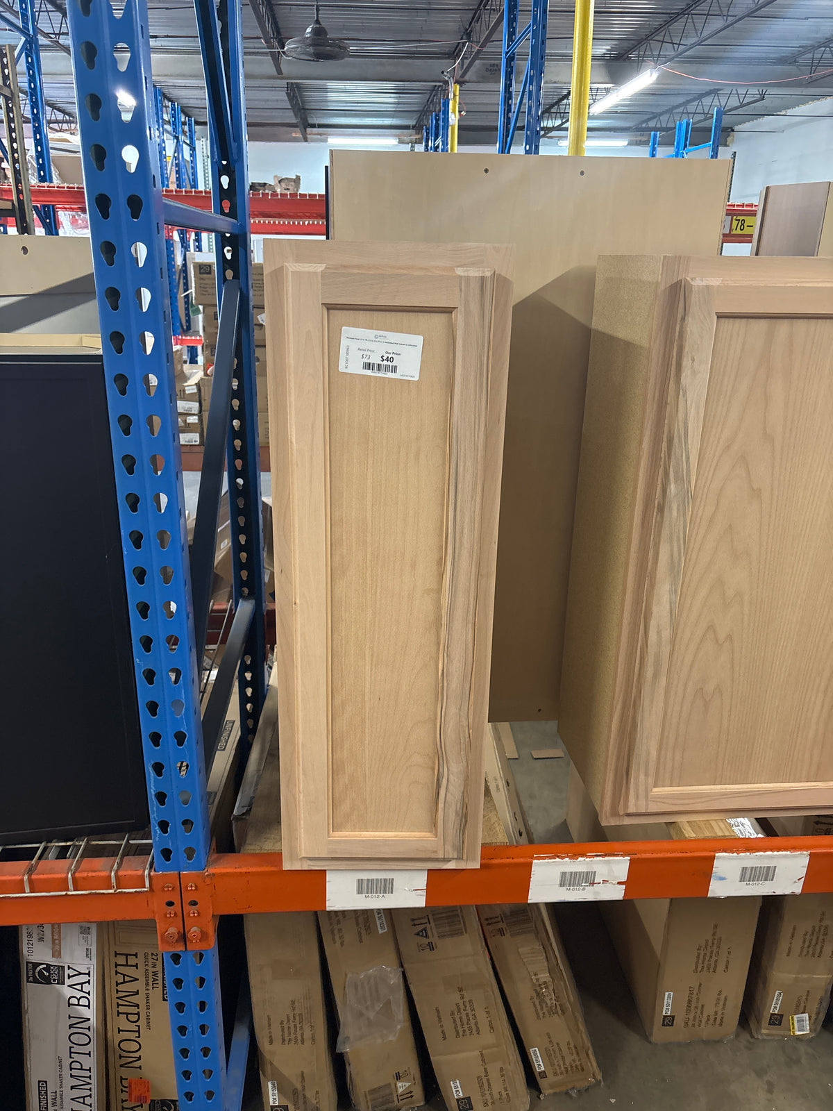 Recessed Panel 12 in. W x 12 in. D x 36 in. H Assembled Wall Cabinet in Unfinished