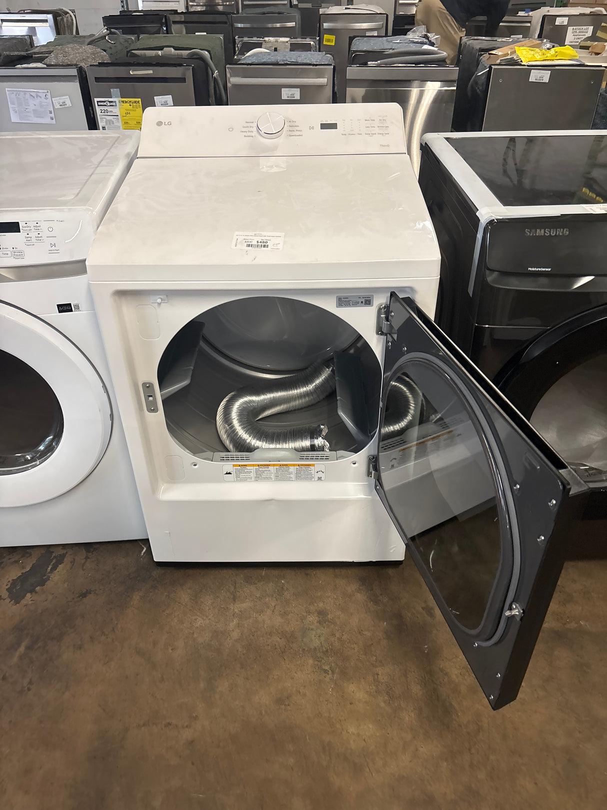 LG 7.3 cu. ft. Electric Rear Control Dryer with ThinQ Smart Features