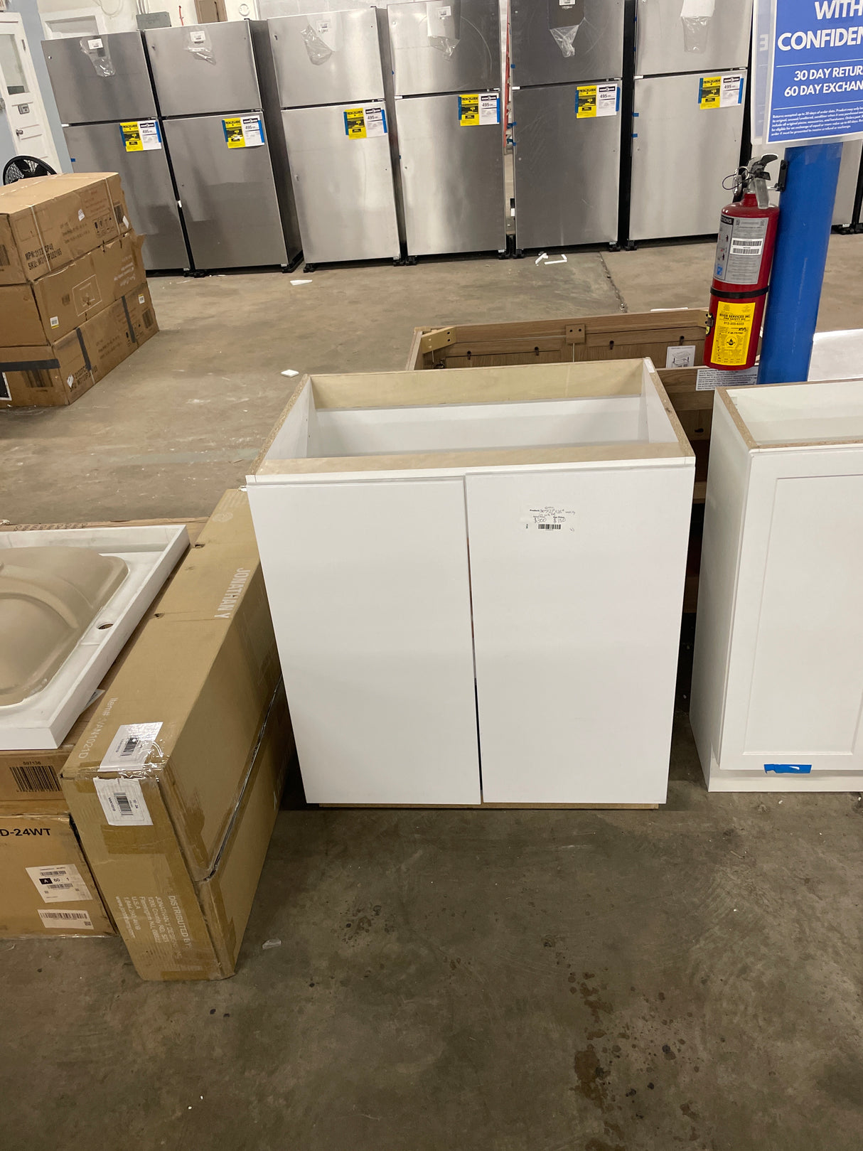 30 W x 21 D x 35 H Vanity In White