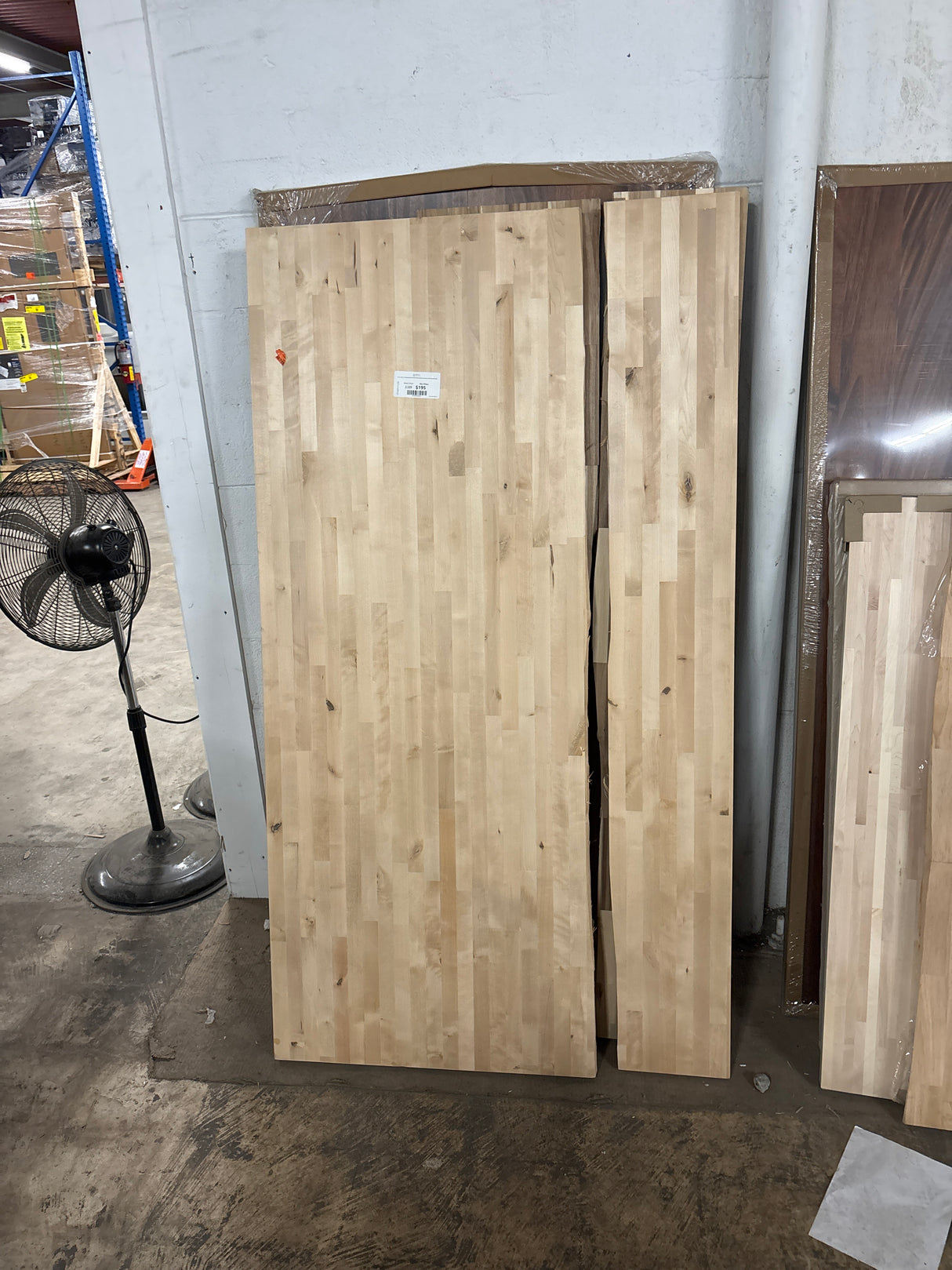 6 ft. L x 39 in. D Unfinished Birch Butcher Block Island Countertop in With Standard Edge