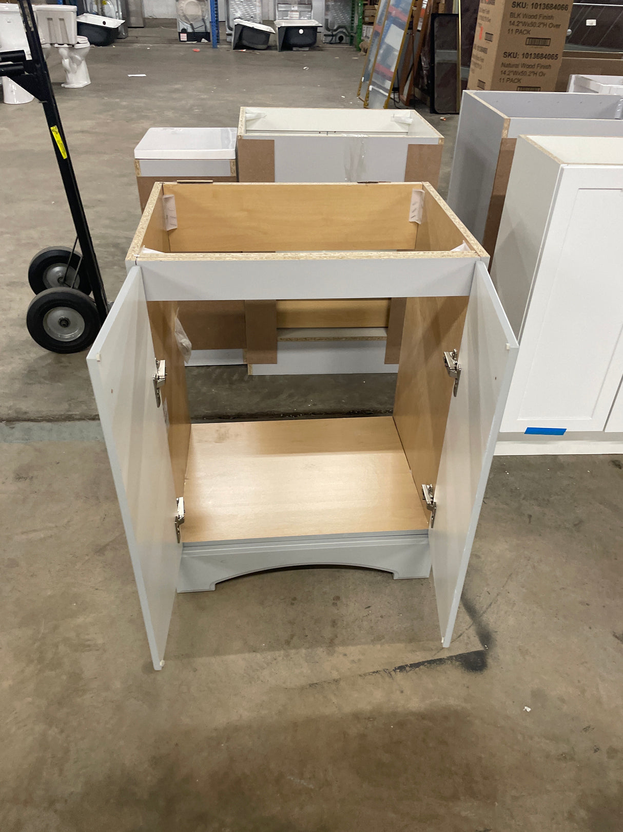 25 in. Single Sink Pearl Gray Bath Vanity Without Top