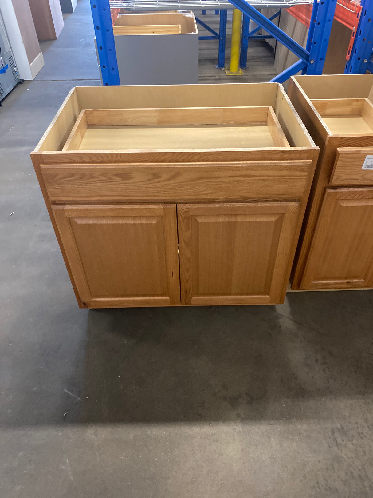 Recessed Panel 36 in. W x 24 in. D x 34.5 in. H Assembled Base Cabinet in Unfinished