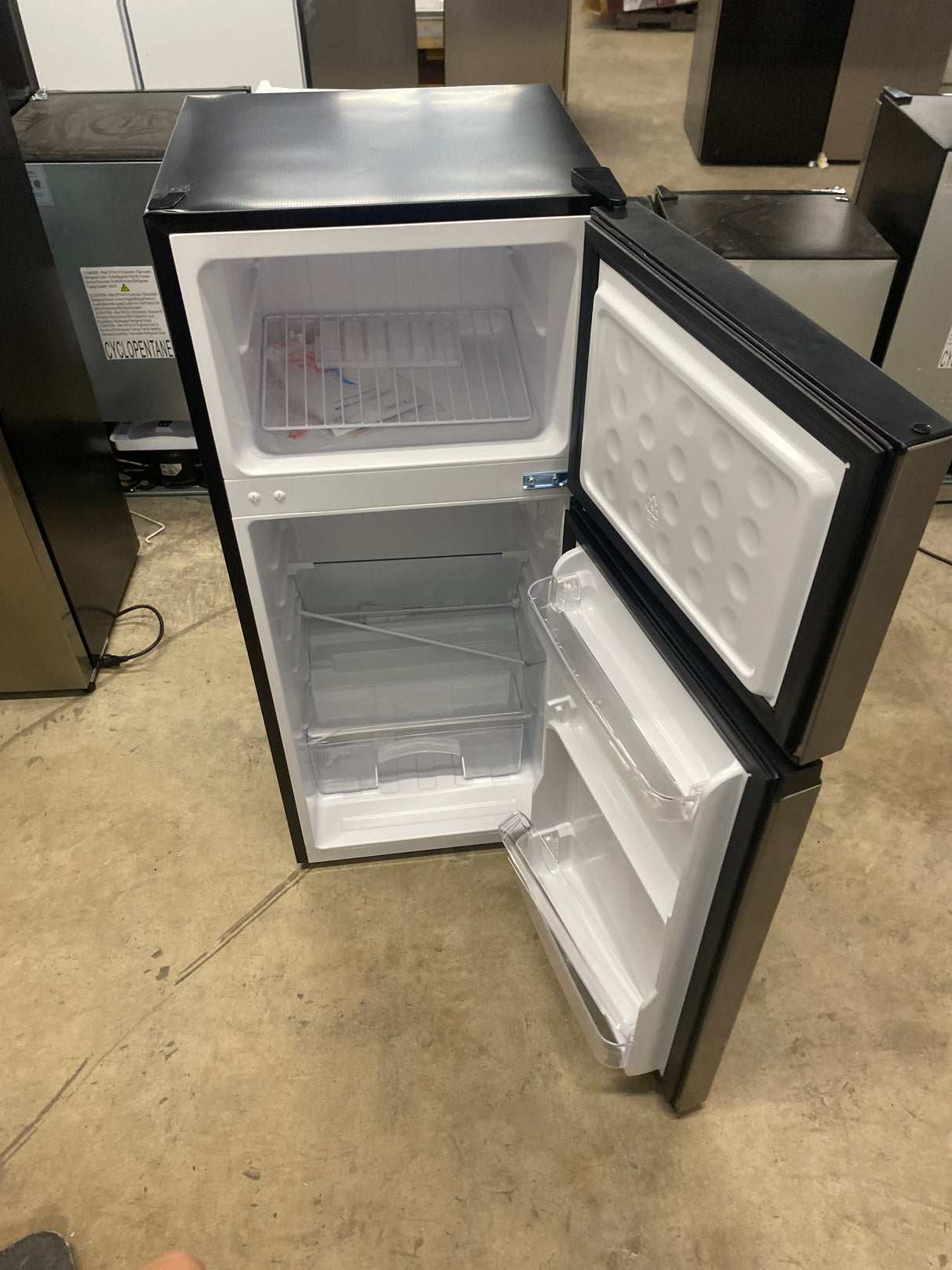 4.5 cu. ft. 2-Door Mini Refrigerator in Platinum Steel with Freezer