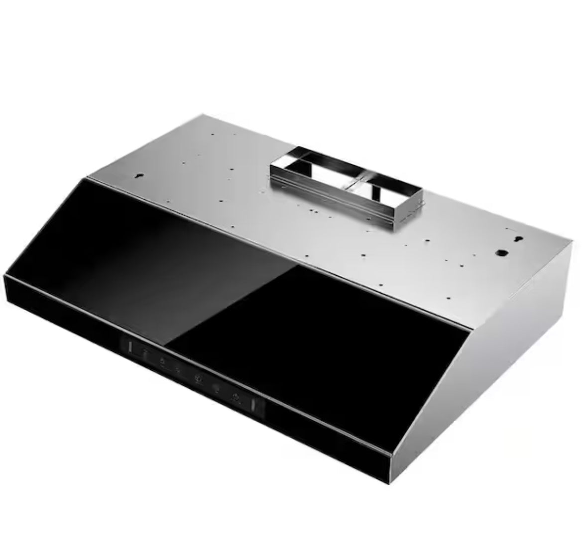 36 in. 900CFM Ducted Under Cabinet Range Hood with Touch Display, Permanent Filters in Stainless Steel with Black Glass