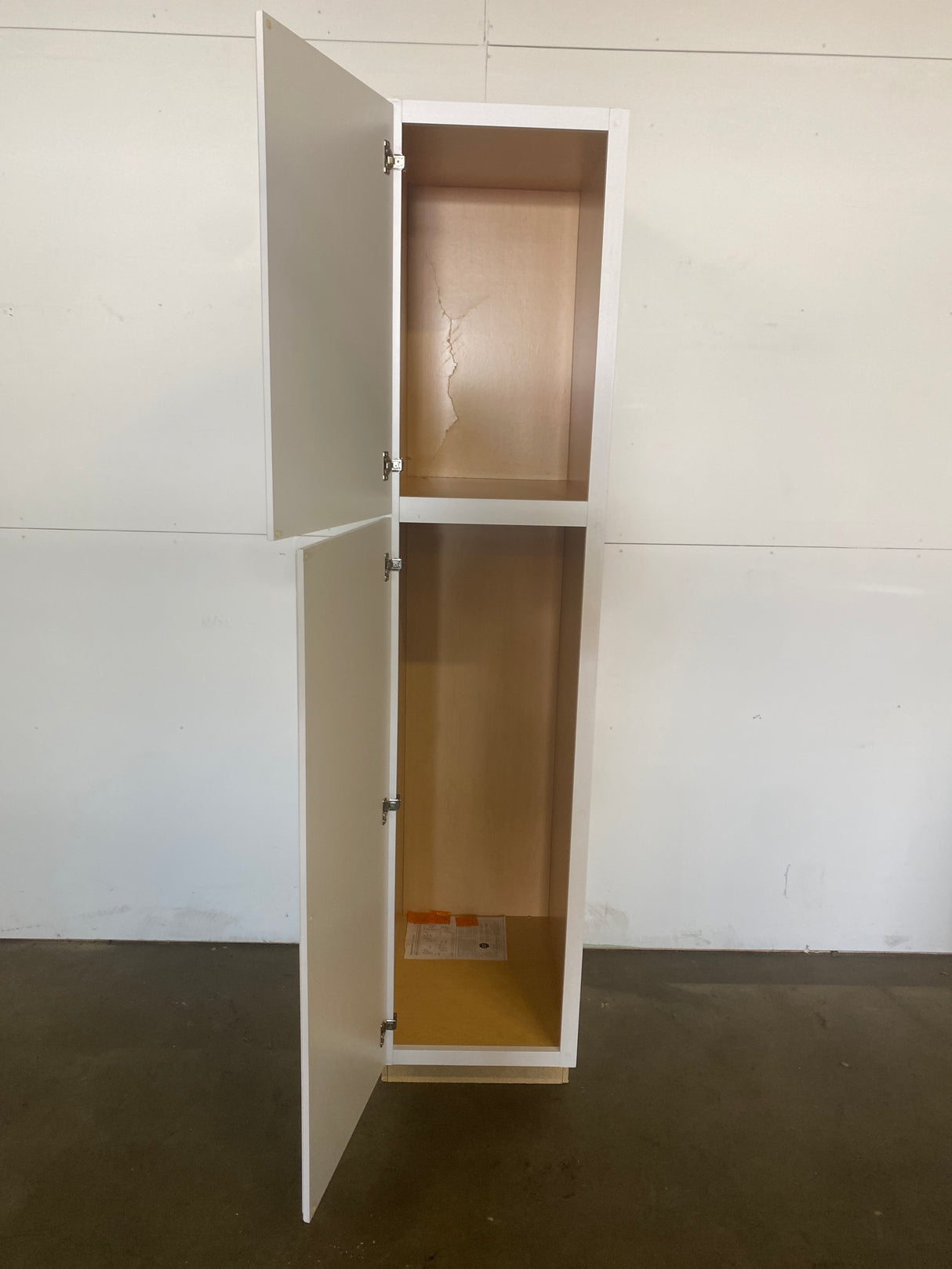 Hampton 18 in. W x 24 in. D x 84 in. H Assembled Pantry Cabinet in Satin White