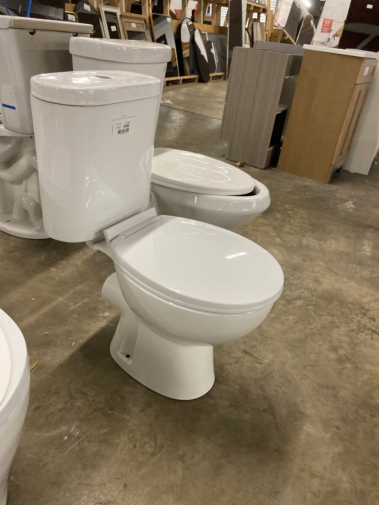 Macerating Toilet 2-Piece 1.0/1.6 GPF Dual Flush Round Toilet in White, with 0.8 HP Macerating Pump
