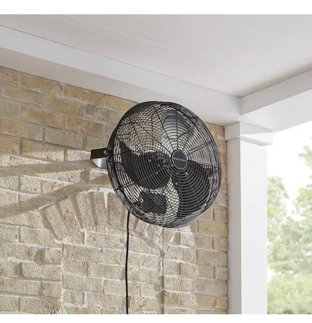 18 in. 3-Speed High Velocity Black Wall Mount Fan with 3 Blades