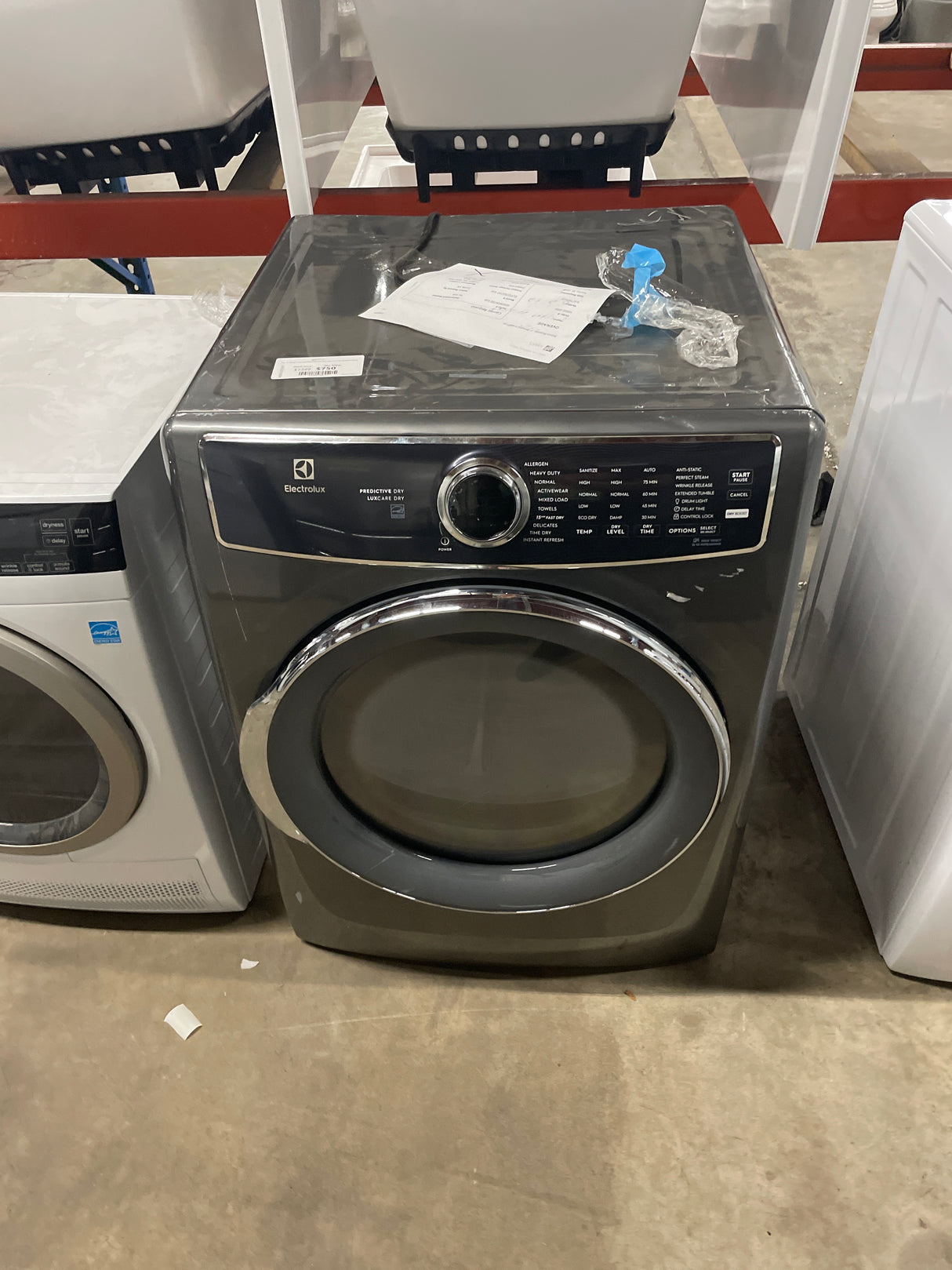 8 cu. ft. Titanium Front Load Perfect Steam Gas Dryer with LuxCare Dry and Instant Refresh