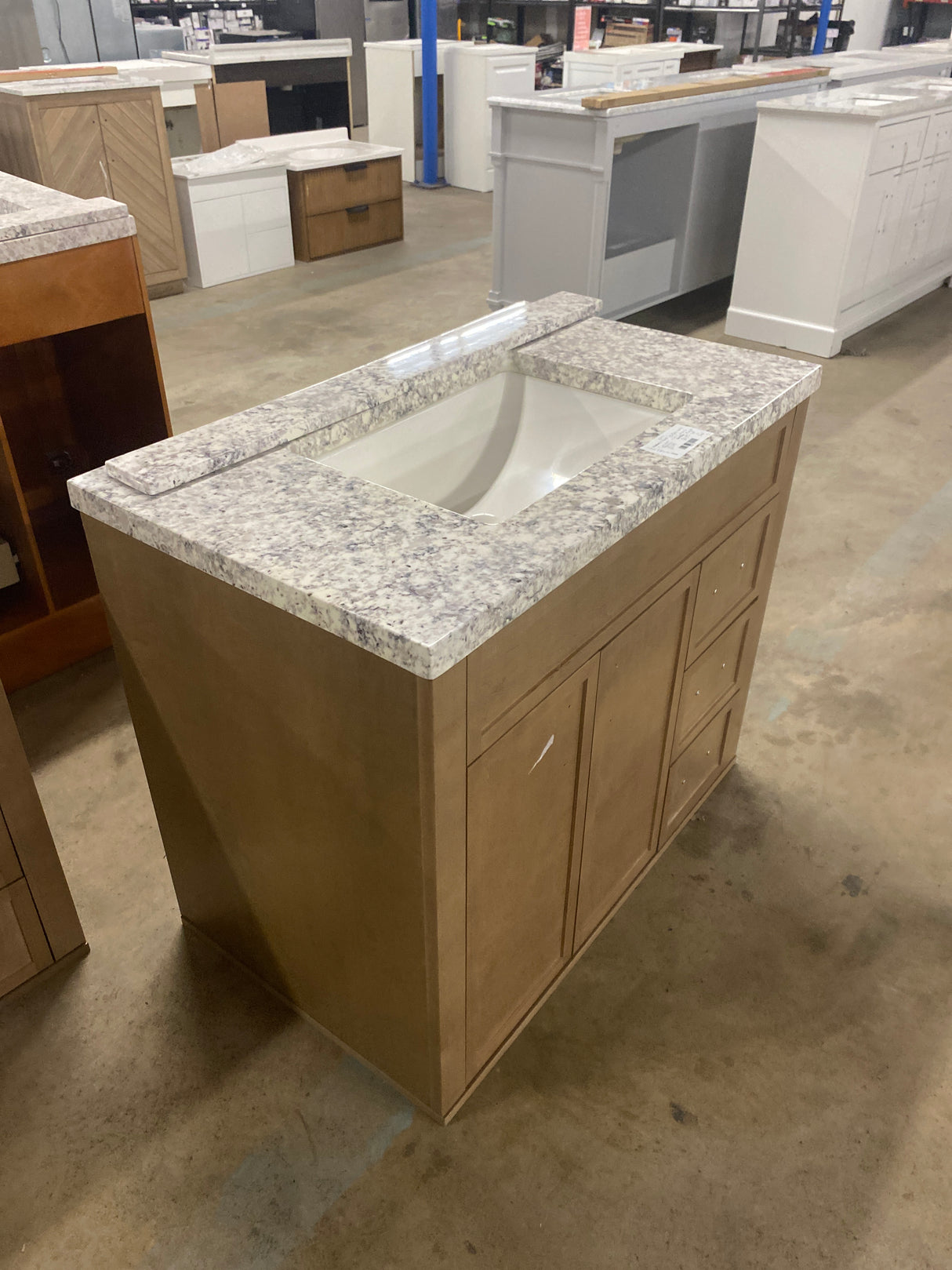 Winsome 36 in. Bath Vanity Cabinet with Cultured Marble Top in Sand
