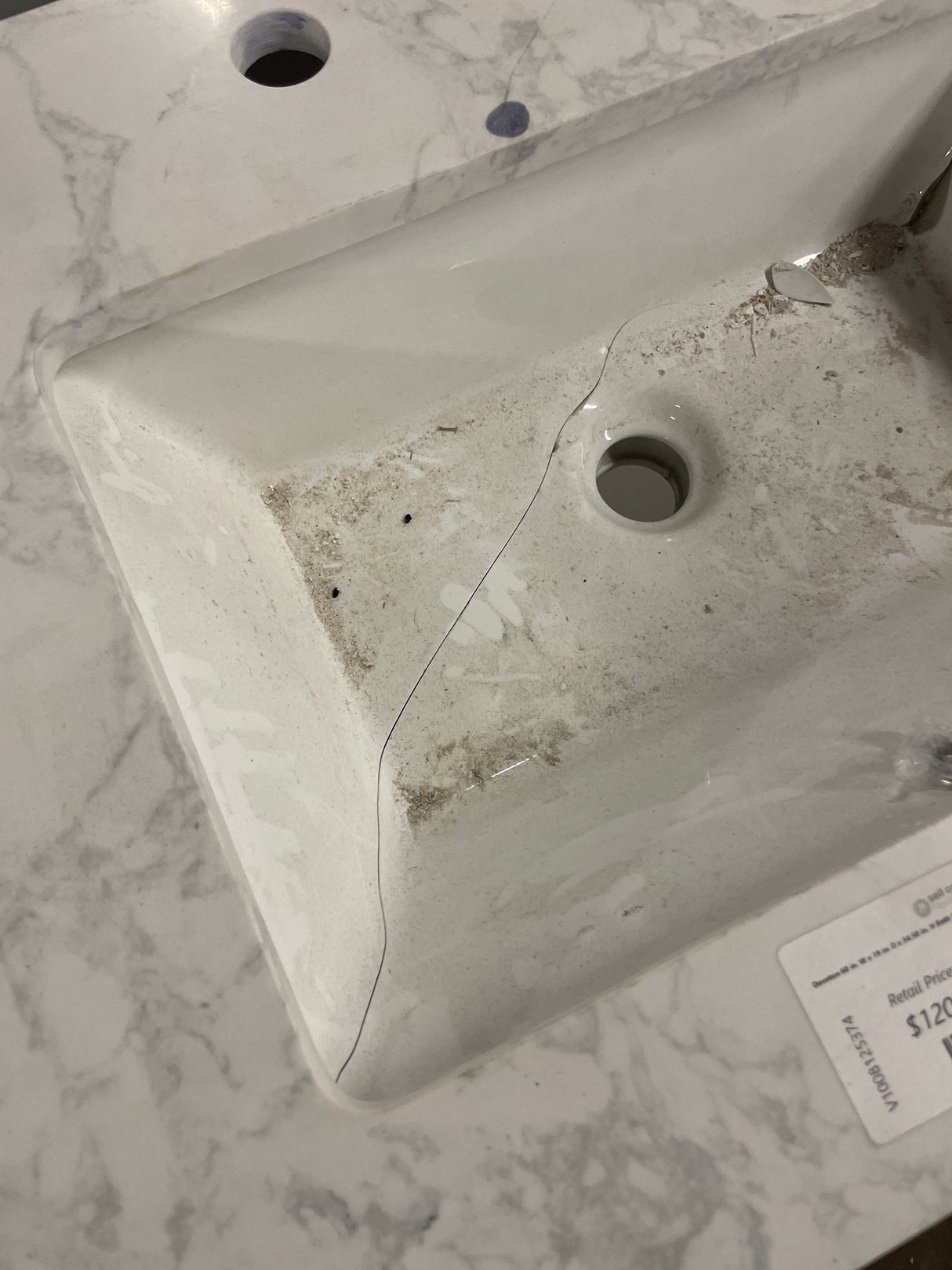 Doveton 60 in. W x 19 in. D x 34.50 in. H Bath Vanity in White with White Cultured Marble Top