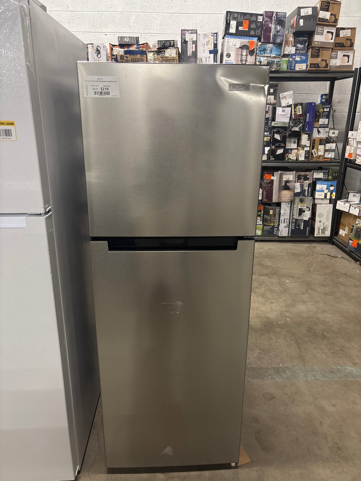 10.1 cu. ft. Top Freezer Refrigerator in Stainless Steel
