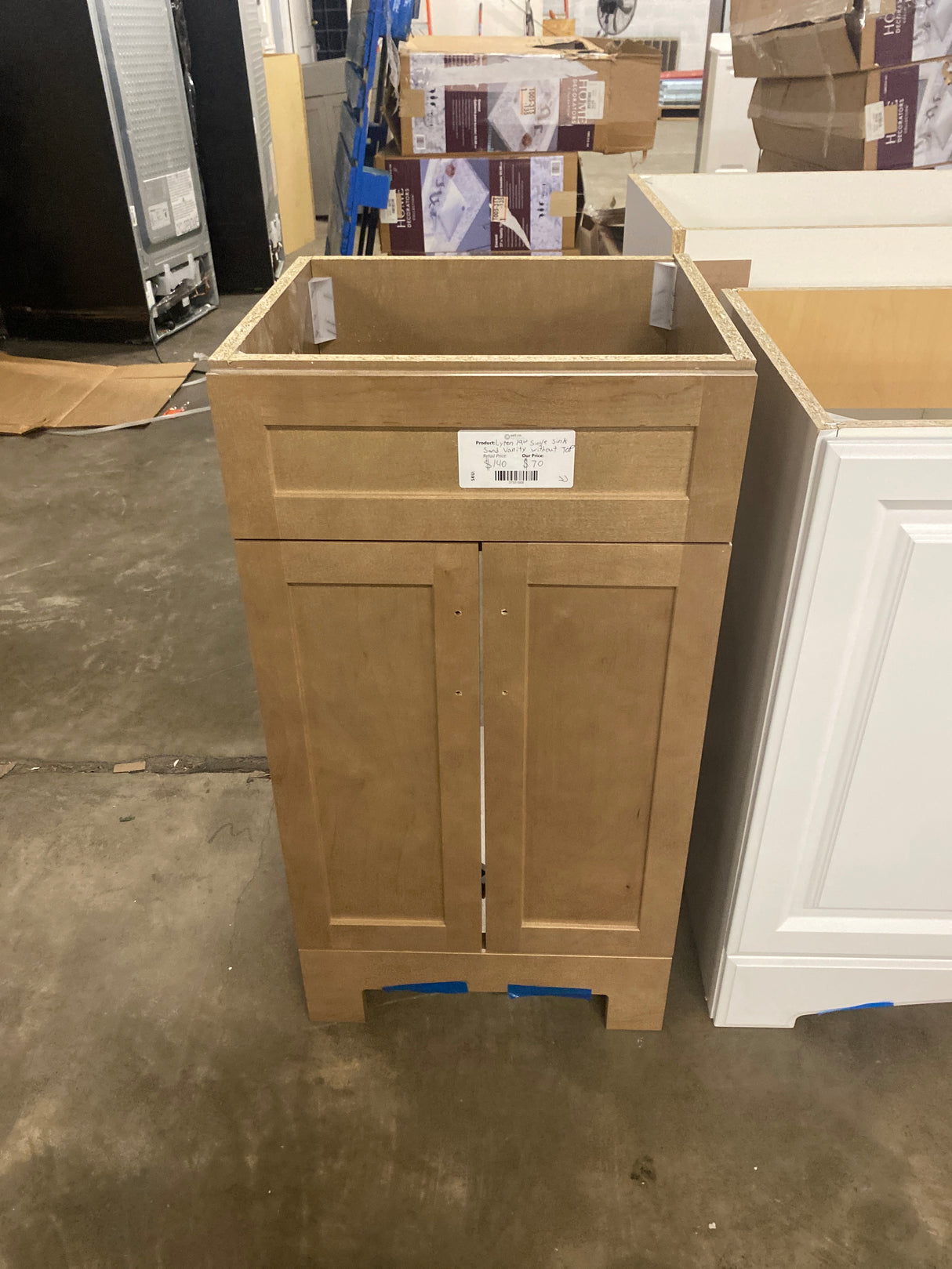 Lyton 19 in. Single Sink Sand Bath Vanity without Top