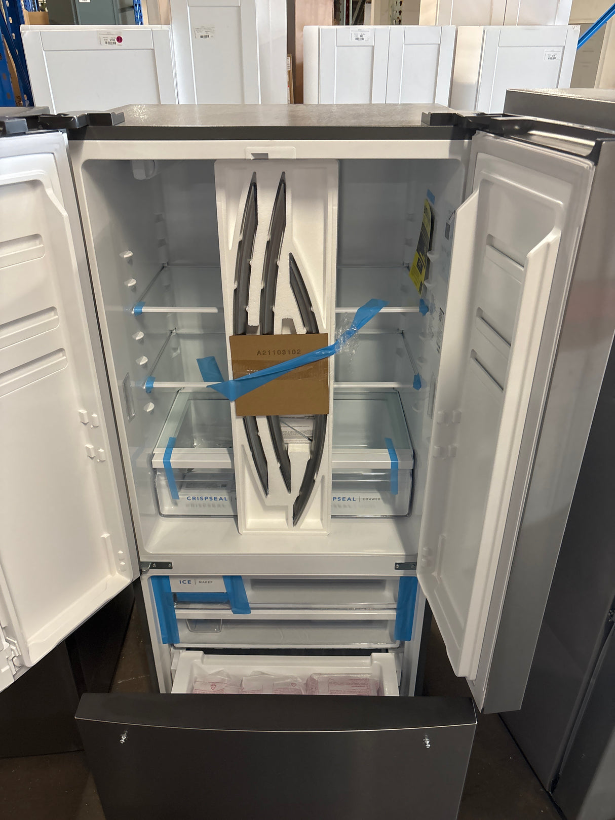 31.5 in. 18 cu. ft. Counter Depth French Door Refrigerator in Fingerprint-Resistant Stainless Look