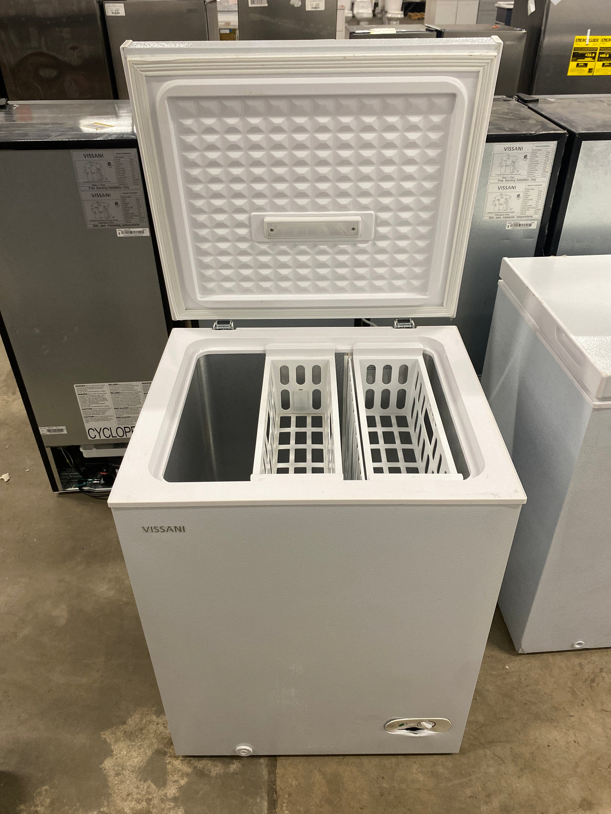 5.0 cu. ft. Manual Defrost Chest Freezer with LED Light in White Garage Ready