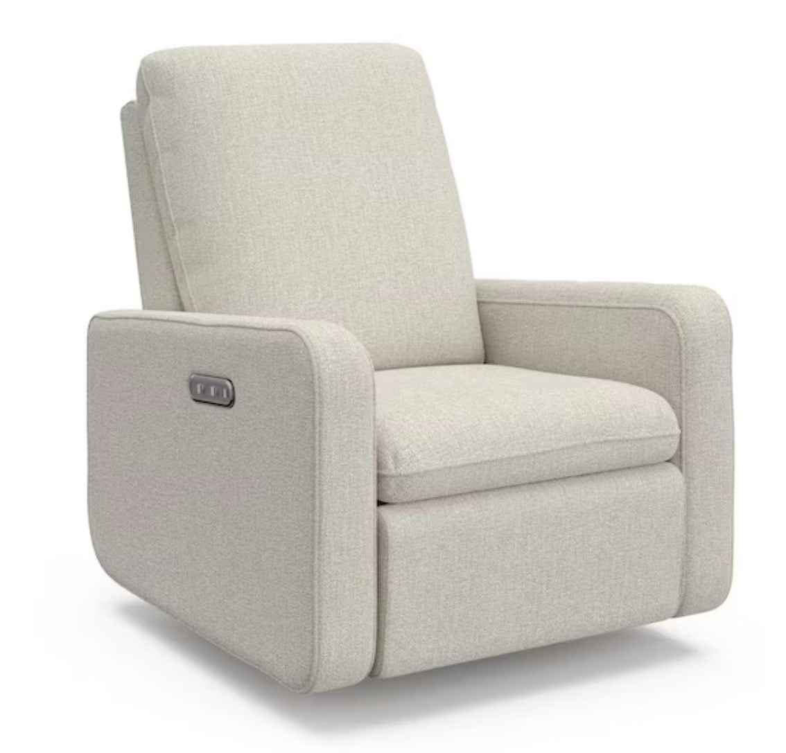 Teddi Dune Basketweave Power Recliner Swivel Glider with USB