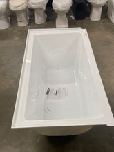 Load image into Gallery viewer, Voltaire 60 x 32 in. Acrylic Left-Hand Drain with Integral Tile Flange Rectangular Drop-in Bathtub in White
