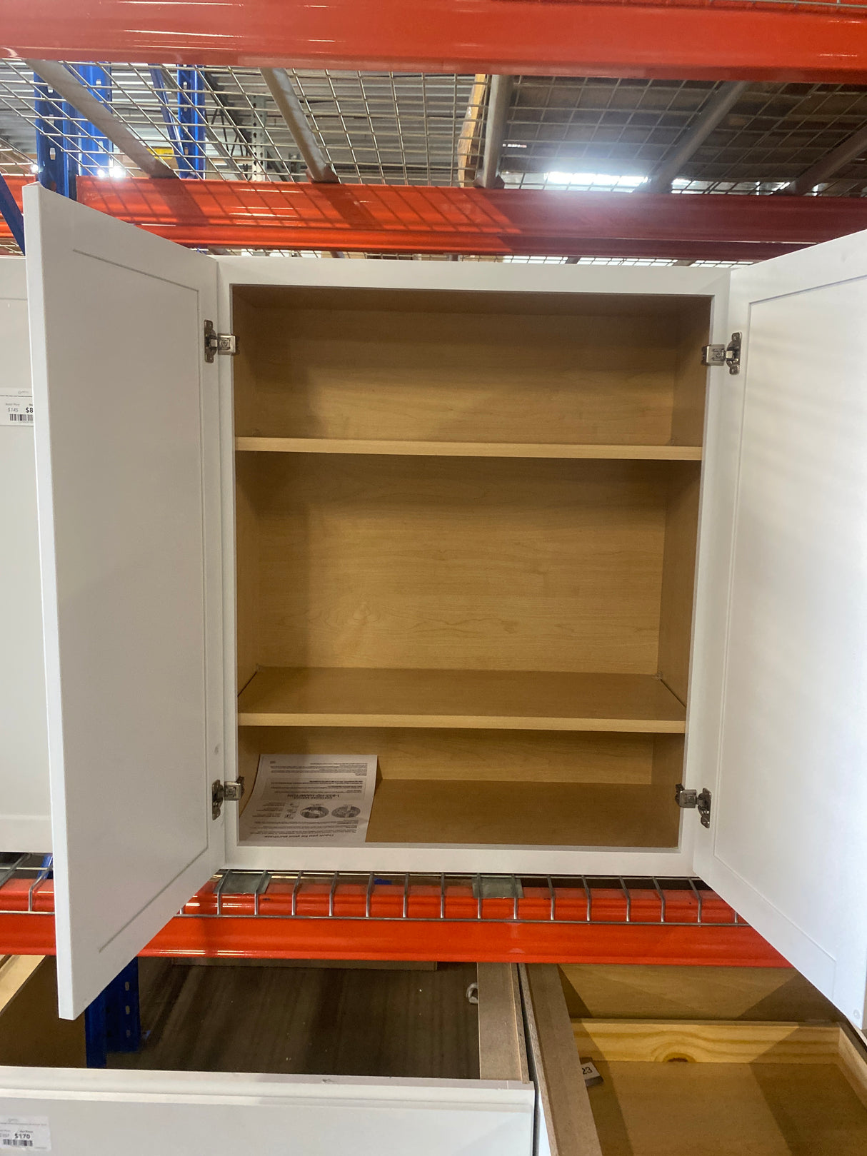 Courtland Polar White Finish Laminate Shaker Stock Assembled Wall Kitchen Cabinet 30 in. x 36 in. x 12 in.