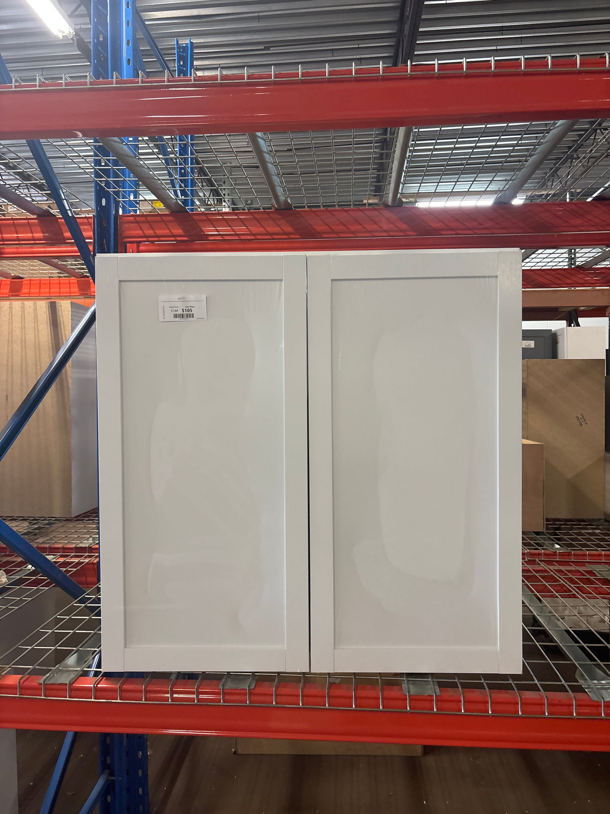 Courtland Polar White Finish Laminate Shaker Stock Assembled Wall Kitchen Cabinet 36 in. x 36 in. x 12 in.
