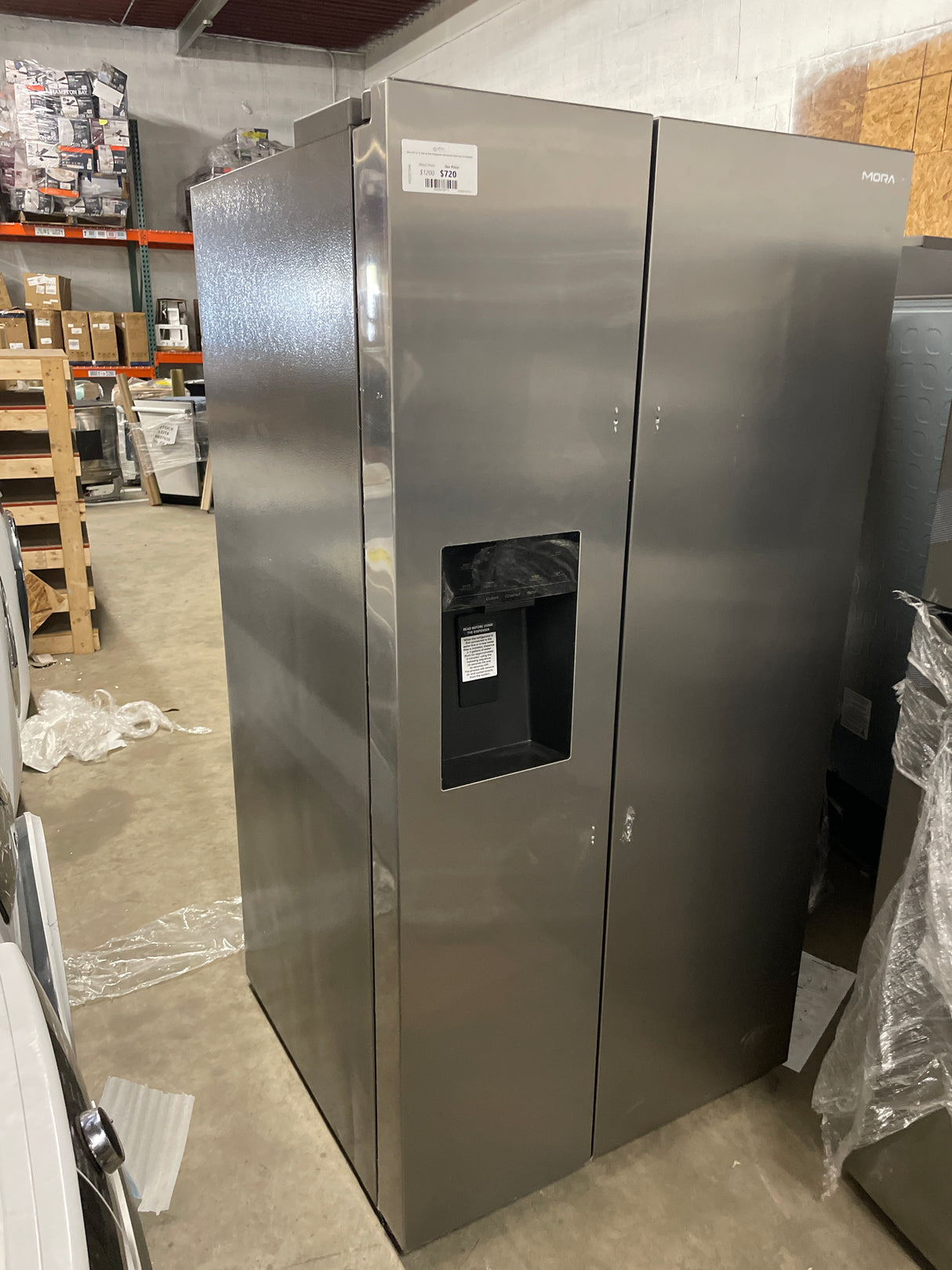 Mora 29.1 cu. ft. Side-by-Side Refrigerator with External Water and Ice Dispenser