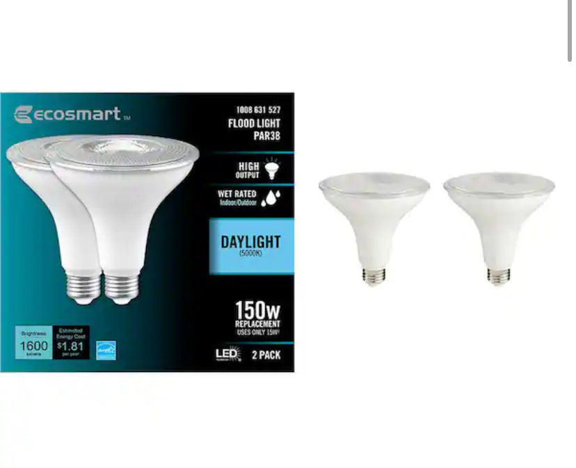 ISO Watt Par 38 Spot Light Dimmable LED Light Bulb (2 Pack)