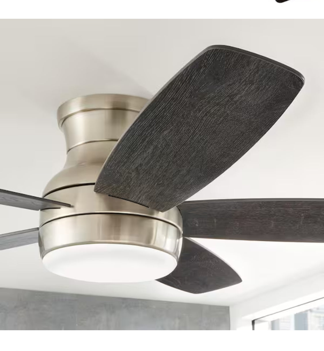 Ashby Park 52 in. White Color Changing Integrated LED Brushed Nickel Ceiling Fan with Light Kit and Remote Control