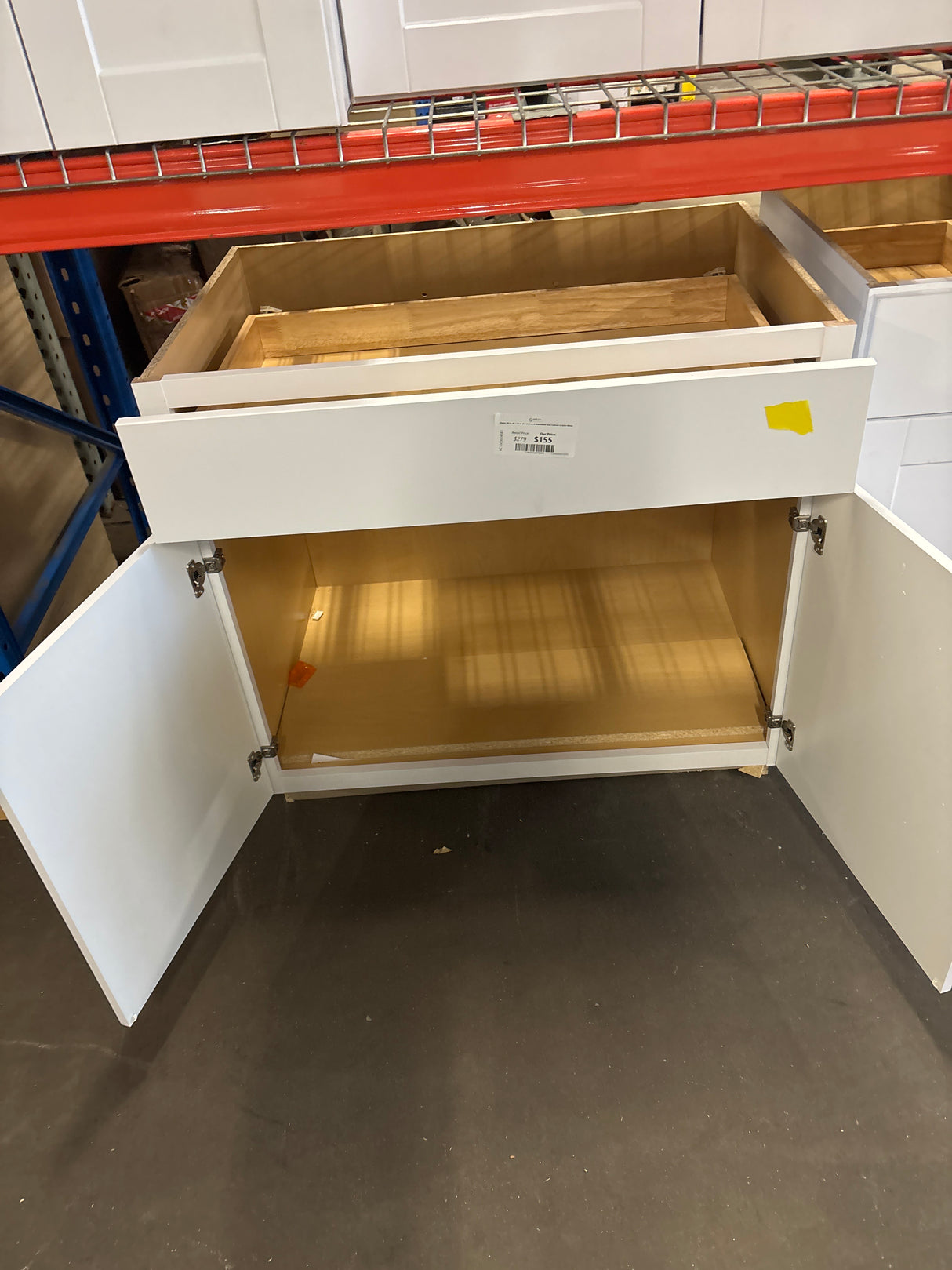 Shaker 36 in. W x 24 in. D x 34.5 in. H Assembled Base Cabinet in Satin White