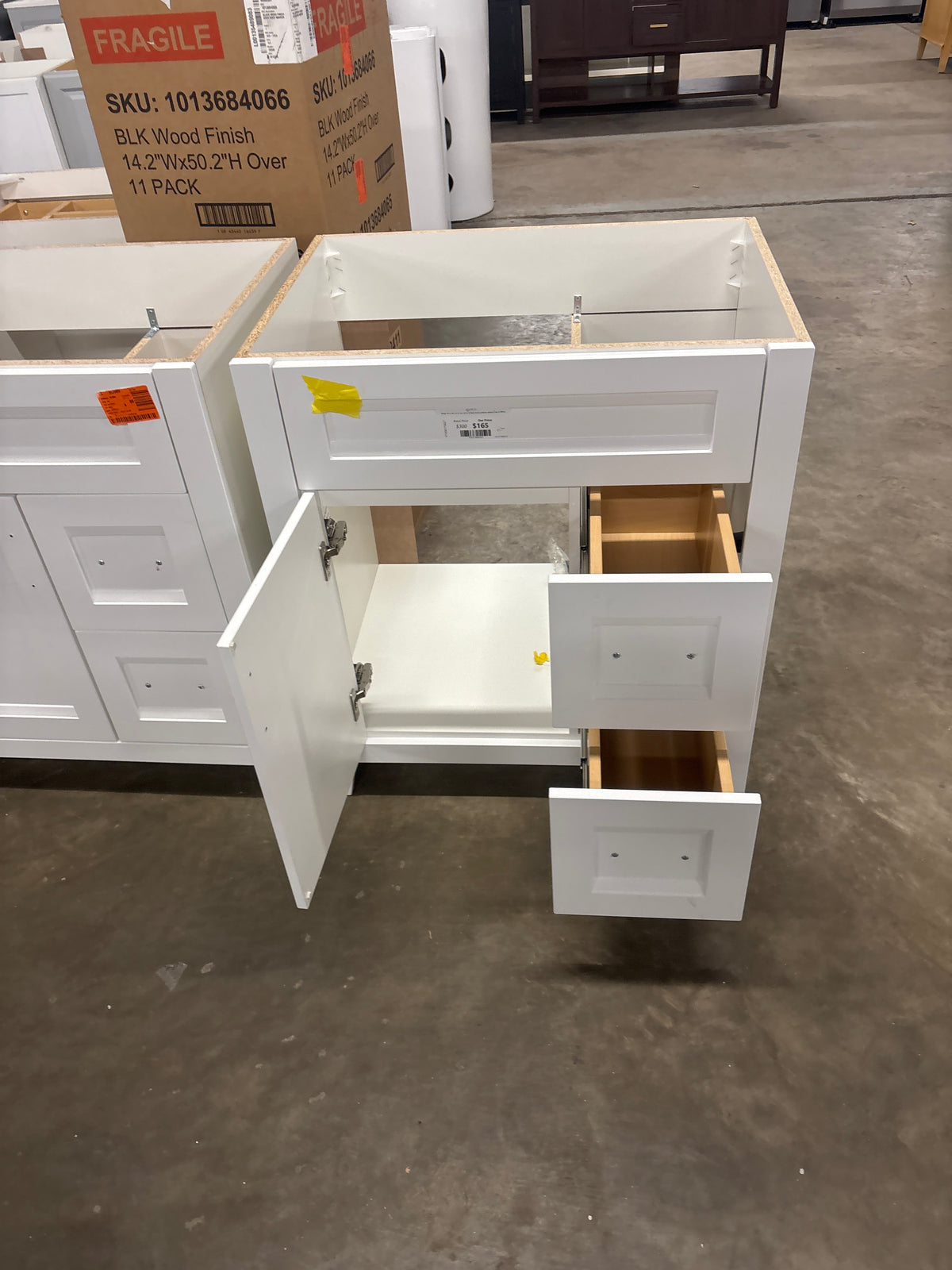 Ridge 30 in. W x 22 in. D x 34 in. H Bath Vanity Cabinet without Top in White