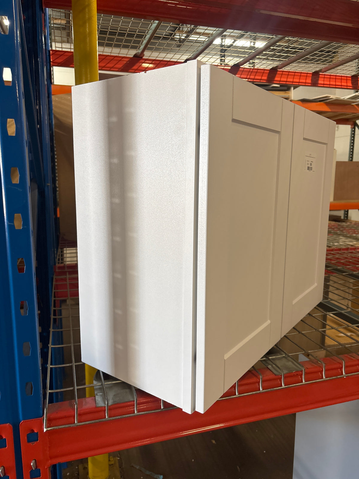 Shaker Satin White Stock Assembled Wall Bridge Kitchen Cabinet (30 in. x 23.5 in. x 12 in.)