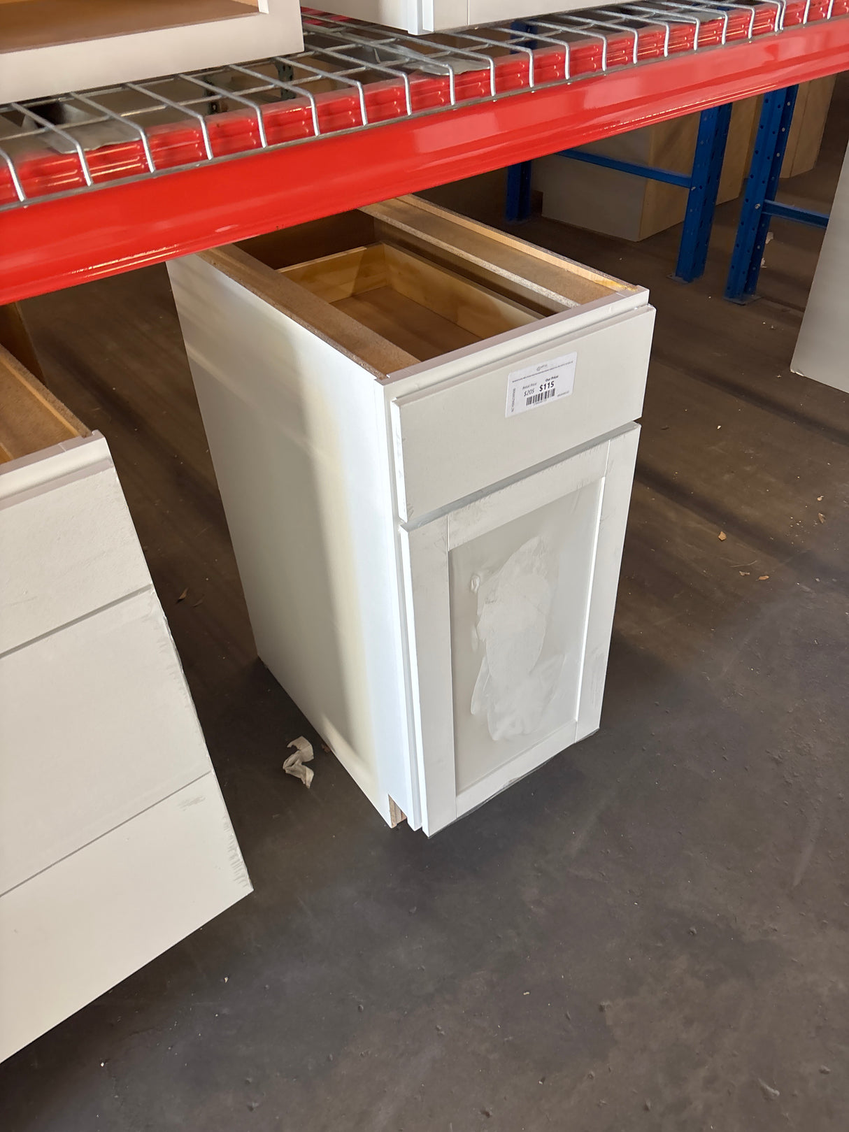 Westfield Feather White Shaker Stock Assembled Base Kitchen Cabinet (15 in. W x 23.75 in. D x 35 in. H)