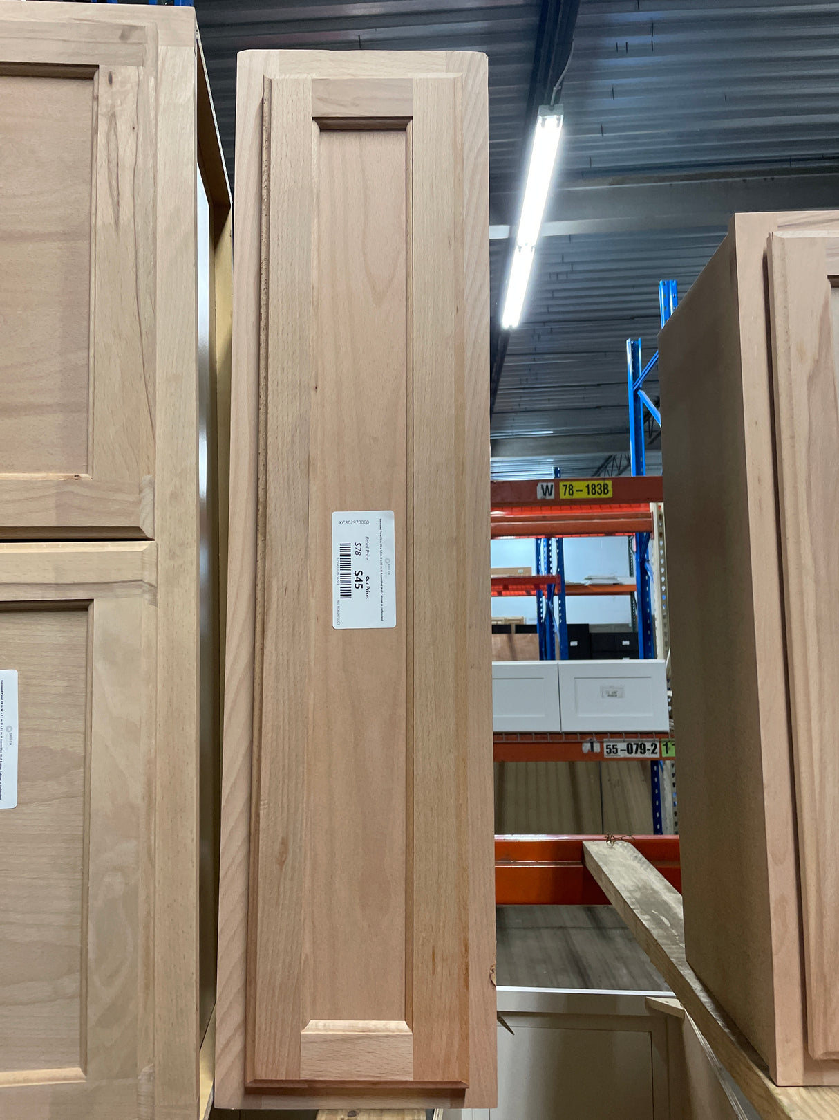 Recessed Panel 9 in. W x 12 in. D x 36 in. H Assembled Wall Cabinet in Unfinished