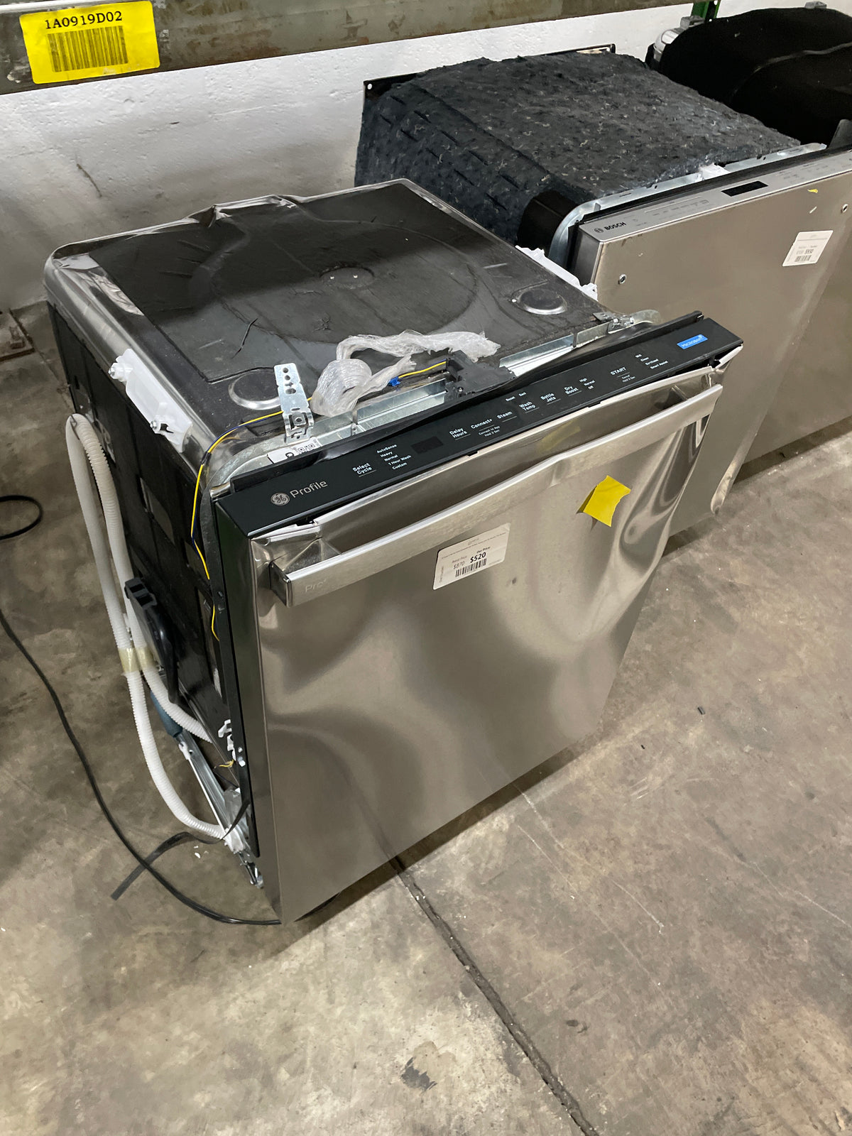 GE Profile 44 dBa Top Control Dishwasher with 3rd Rack, Stainless Steel Tub, Microban Tech, Dry Boost