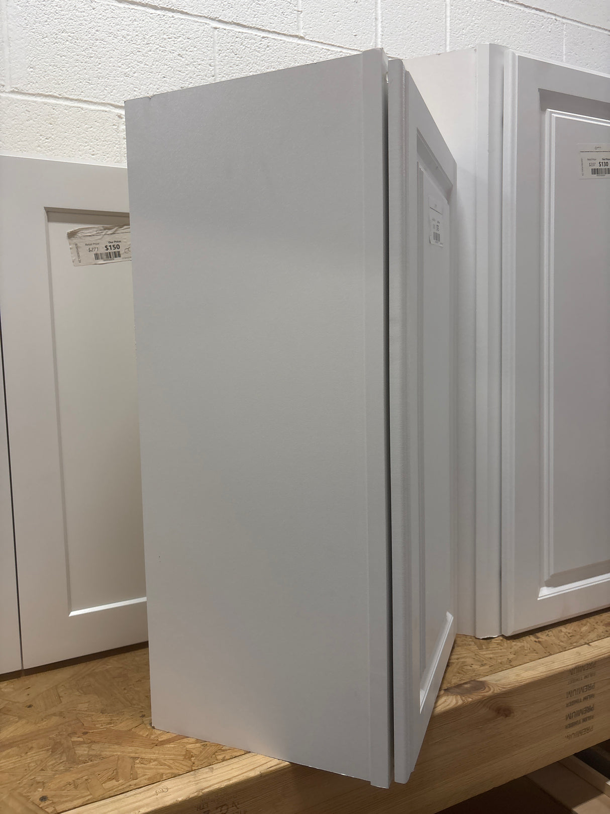 Hampton Satin White Raised Panel Stock Assembled Wall Kitchen Cabinet (15 in. x 30 in. x 12 in.)